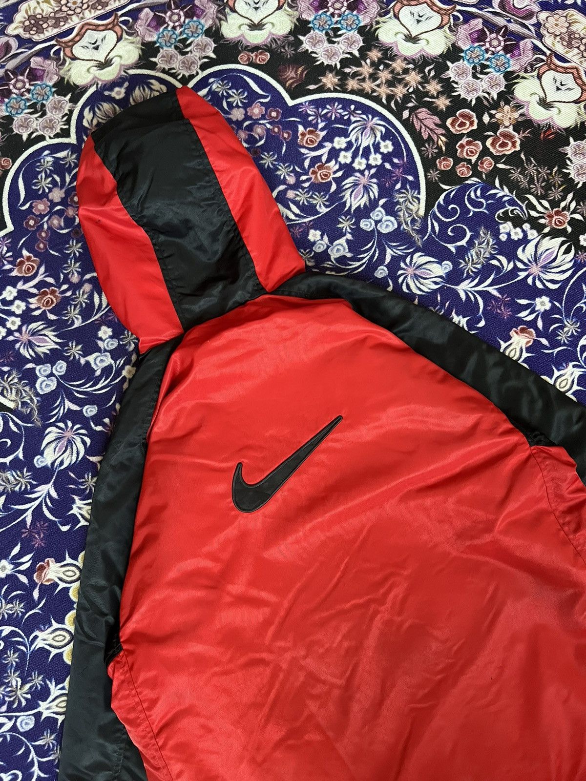 Nike 90s Vintage Nike Center Swoosh Hooded Jacket Y2K Drill Size US M / EU 48-50 / 2 - 12 Thumbnail