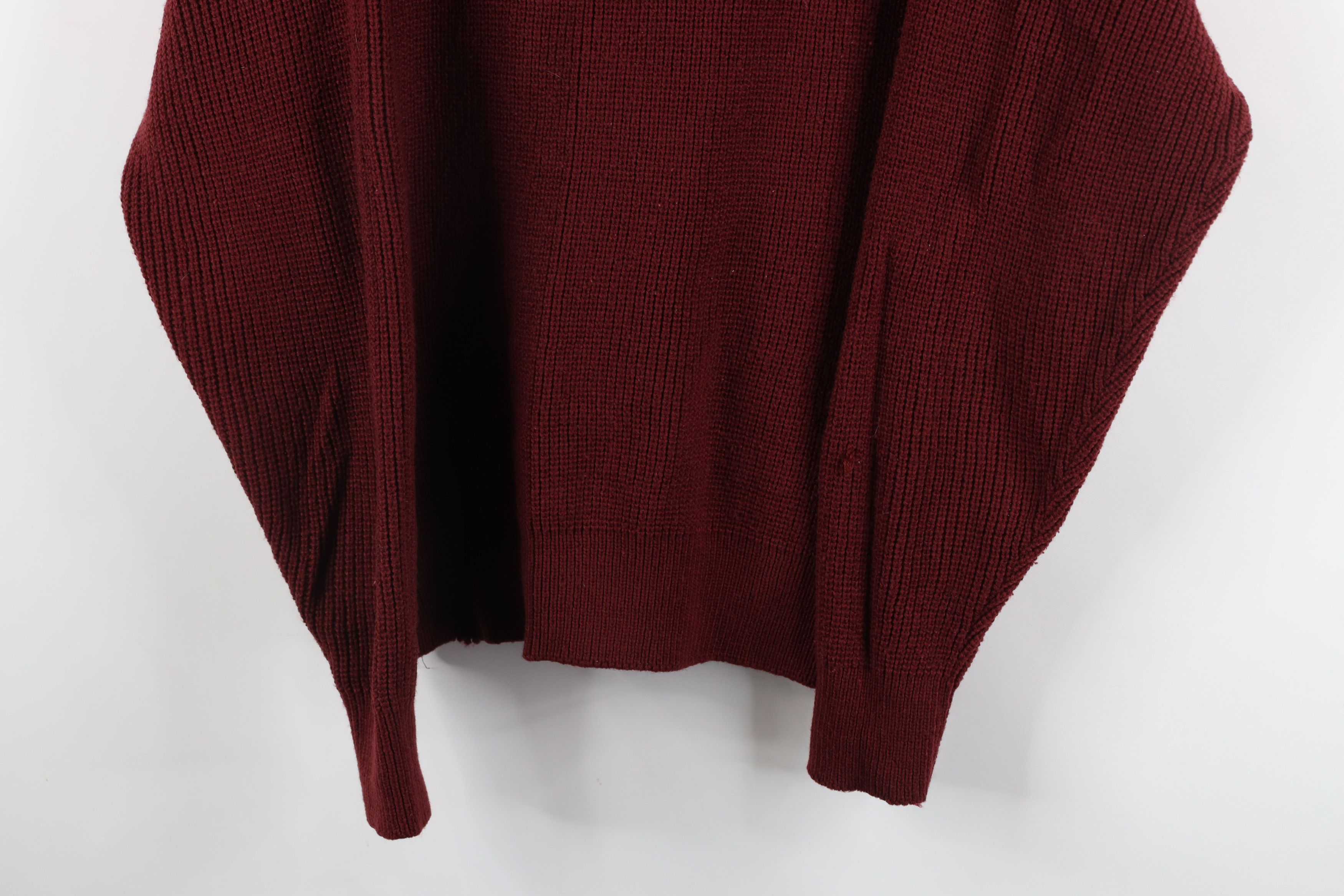 Vintage Vintage 90s Streetwear Ribbed Knit Crewneck Sweater Red Size XL / US 12-14 / IT 48-50 - 3 Thumbnail