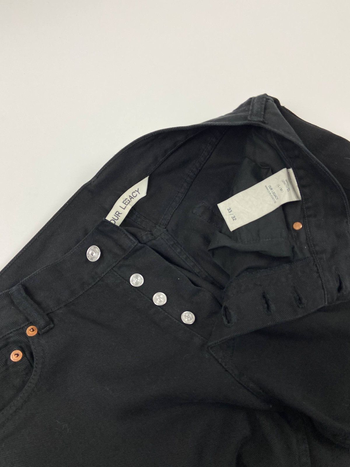 Our Legacy First Cut Black Straight Fit Made in Portugal 🇵🇹 Denim Pants Size US 33 - 4 Thumbnail