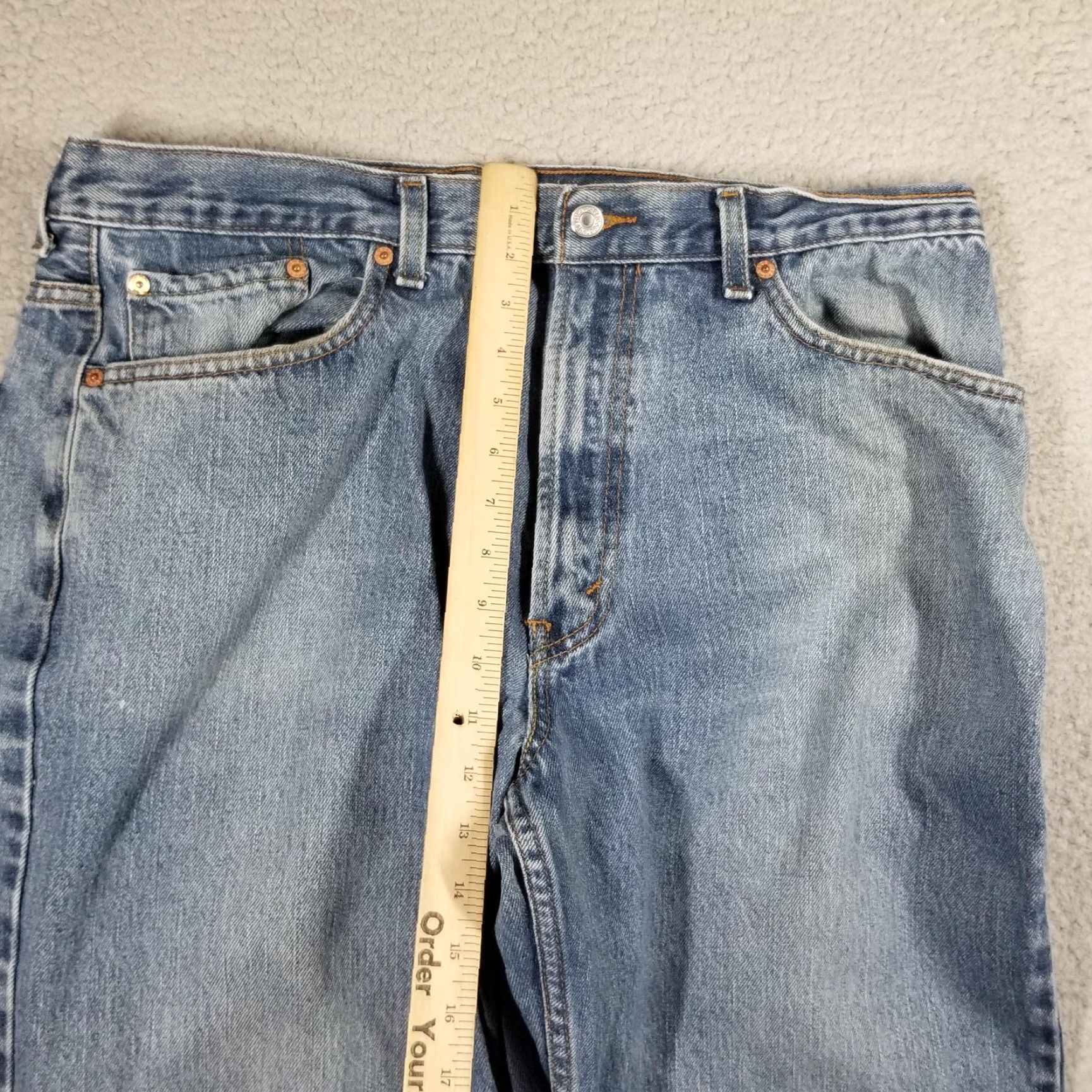 Levi's Levi's 550 Jeans Mens 38x32 Tapered Fit Relaxed Cotton Denim Blue Casual Pants Size US 38 / EU 54 - 6 Thumbnail