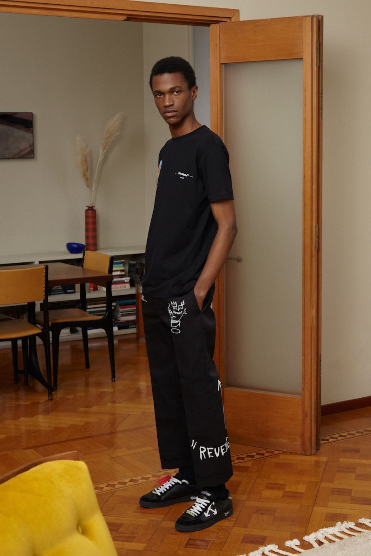 Jean-Michel Basquiat × Off-White Black Post Modern Logo T-Shirt Size US M / EU 48-50 / 2 - 4 Thumbnail