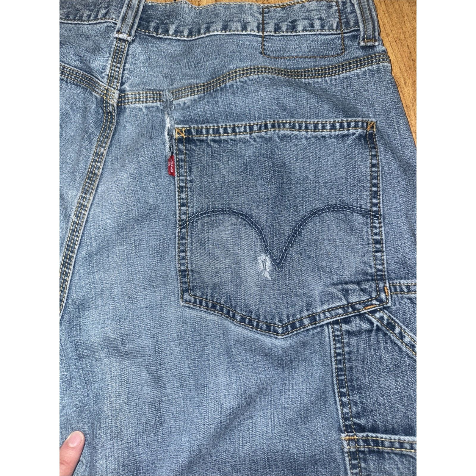 Levi's × Vintage Levi’s Carpenter Jeans 36x30 Loose Fit Baggy Workwear Y2K Size US 36 / EU 52 - 6 Thumbnail