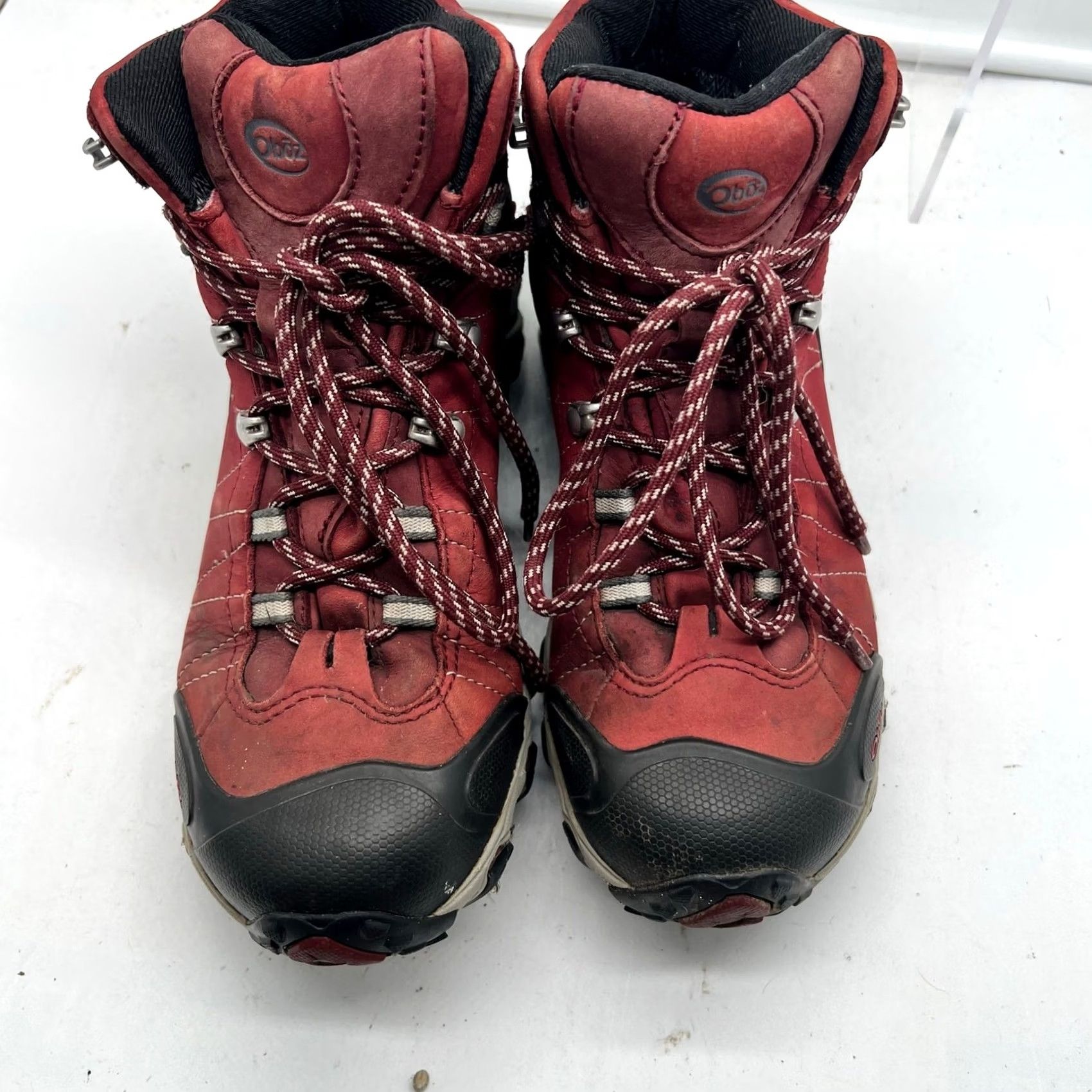 Oboz OBOZ Bridger Mid Hiking Boots Womens 9.5 Red Leather Waterproof Size US 10 / IT 40 - 4 Thumbnail