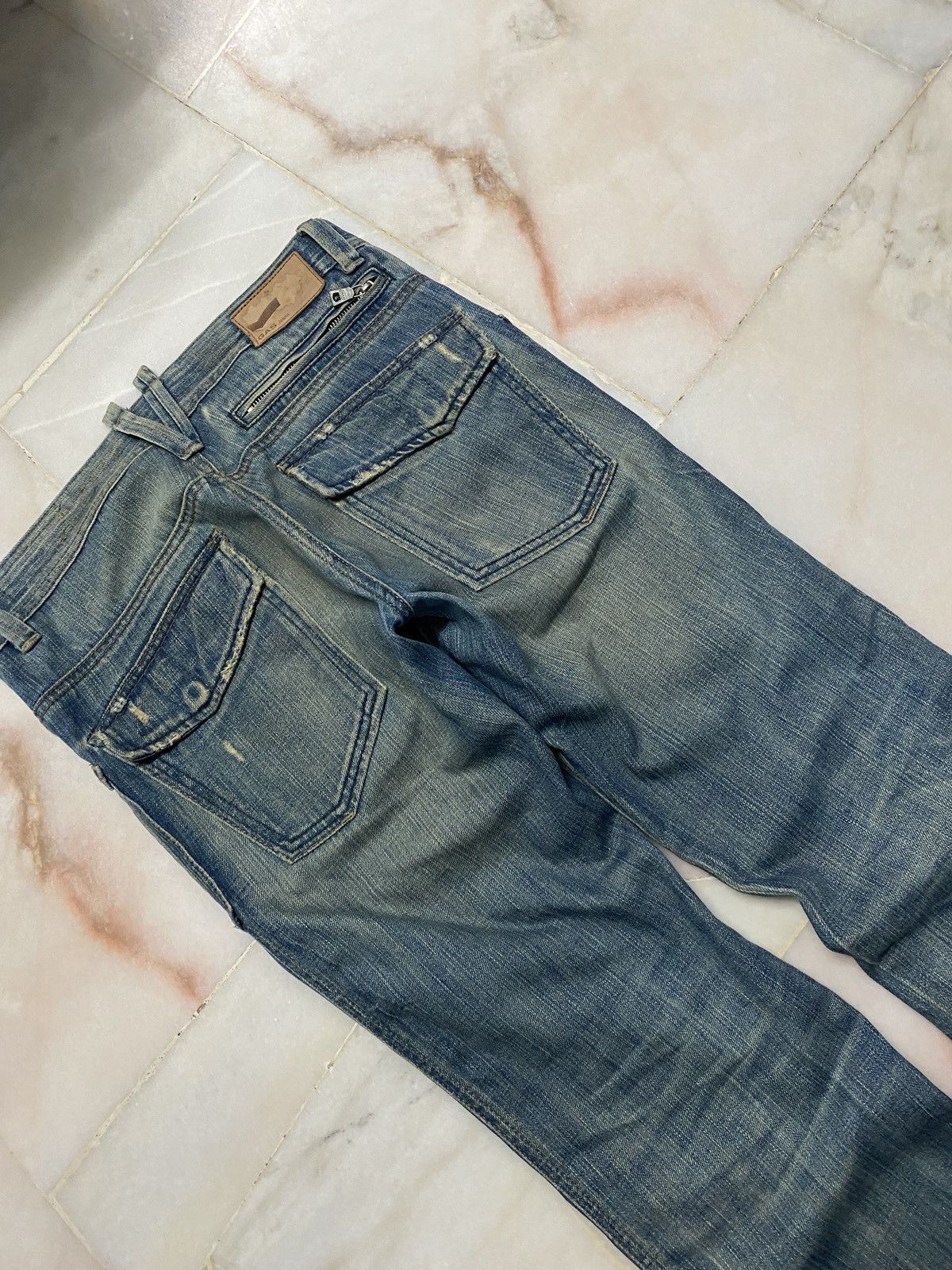 If Six Was Nine 💥Sick💥Vintage 90s Style Gas Mudwash Faded Distress Jean Size US 32 / EU 48 - 21 Thumbnail
