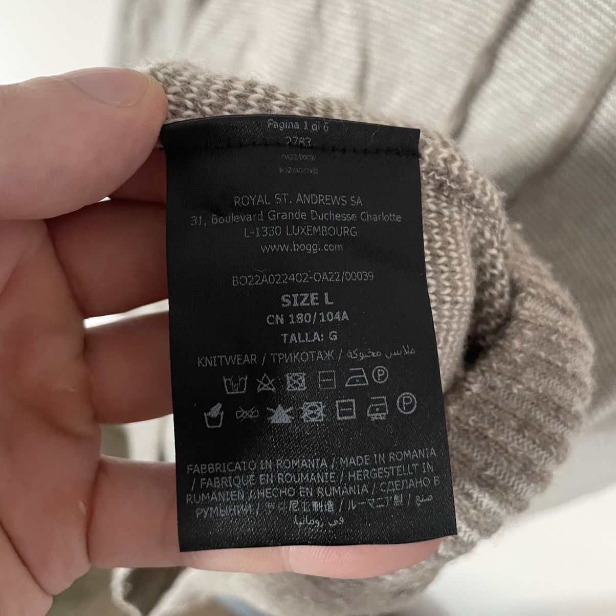 Boggi Boggi Pullover Cashmere Blend round-neck Size US L / EU 52-54 / 3 - 7 Thumbnail