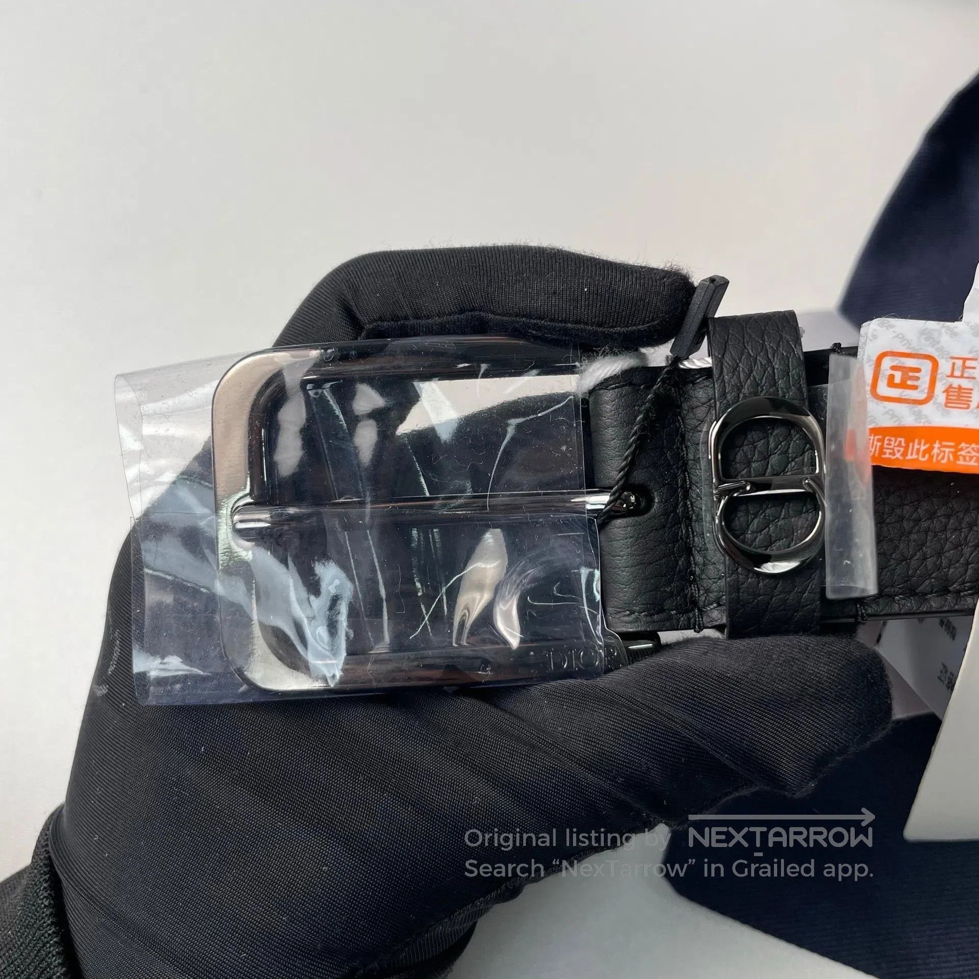 Dior Dior size 95 Black Silver Buckle CD Leather Belt| Size ONE SIZE - 2 Thumbnail