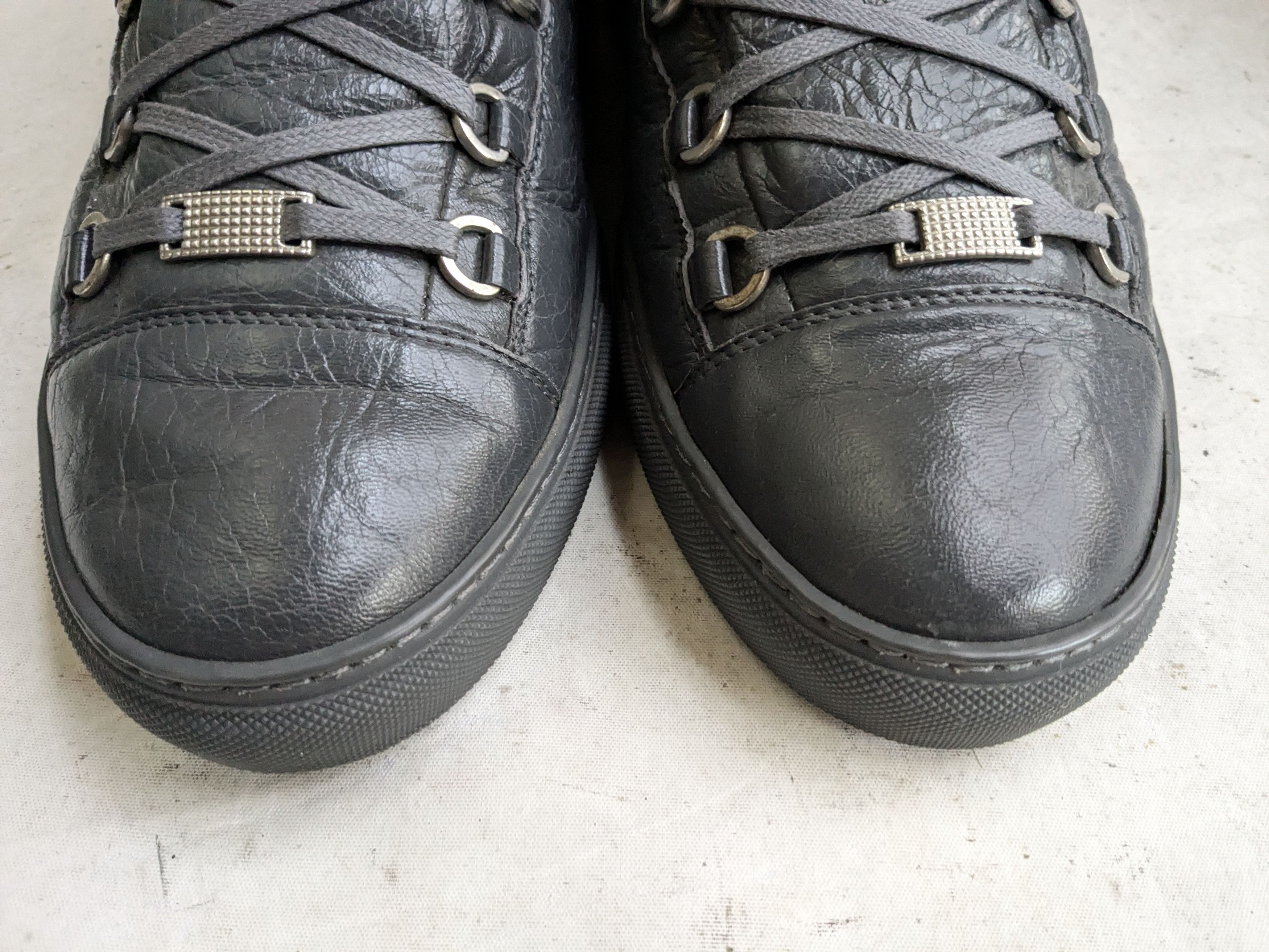 Balenciaga Balenciaga Arena Gray 14 Leather High Tops Size US 14 / EU 47 - 4 Thumbnail