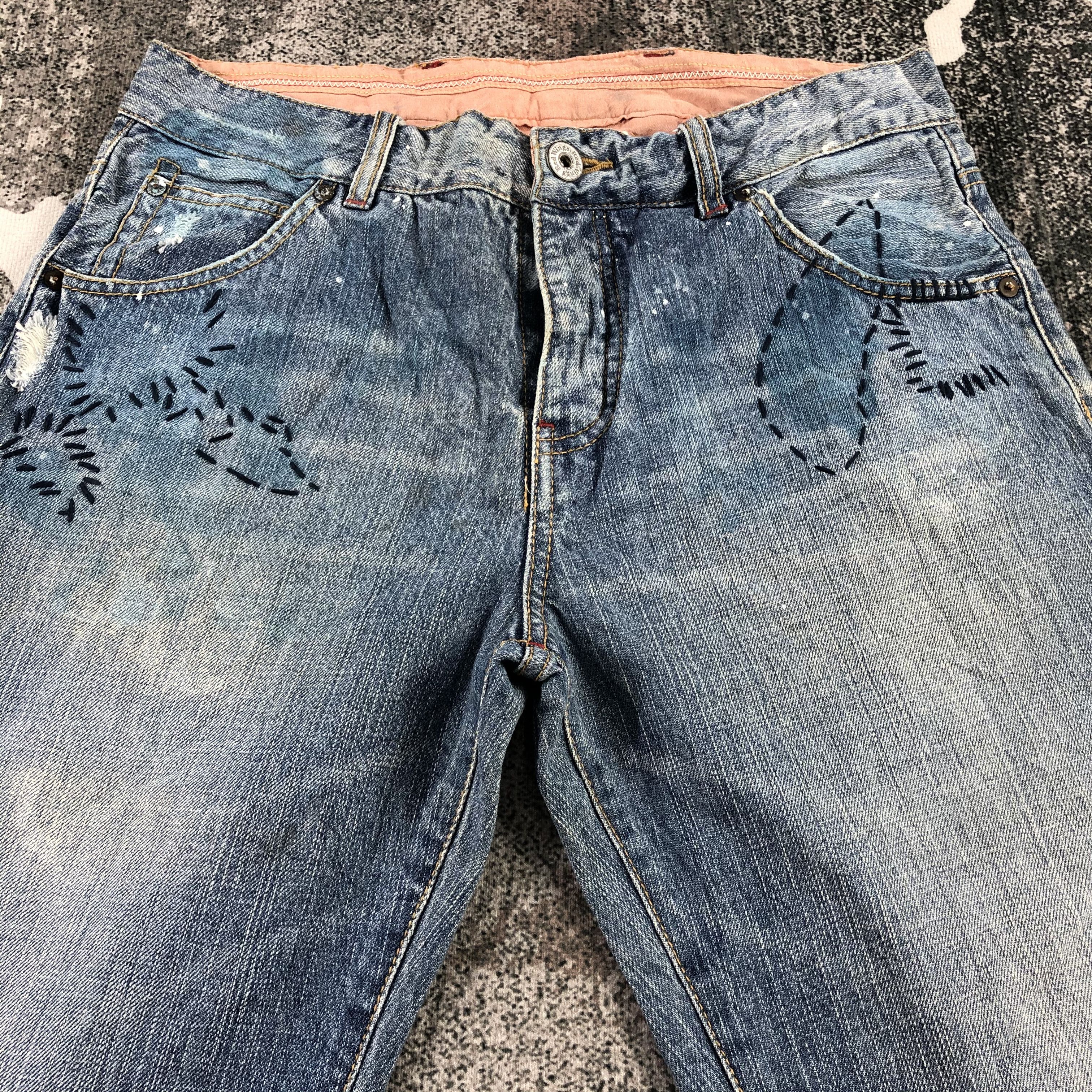 Japanese Brand Red Wing Jeans Faded Blue Denim KJ1248 Size US 32 / EU 48 - 3 Thumbnail