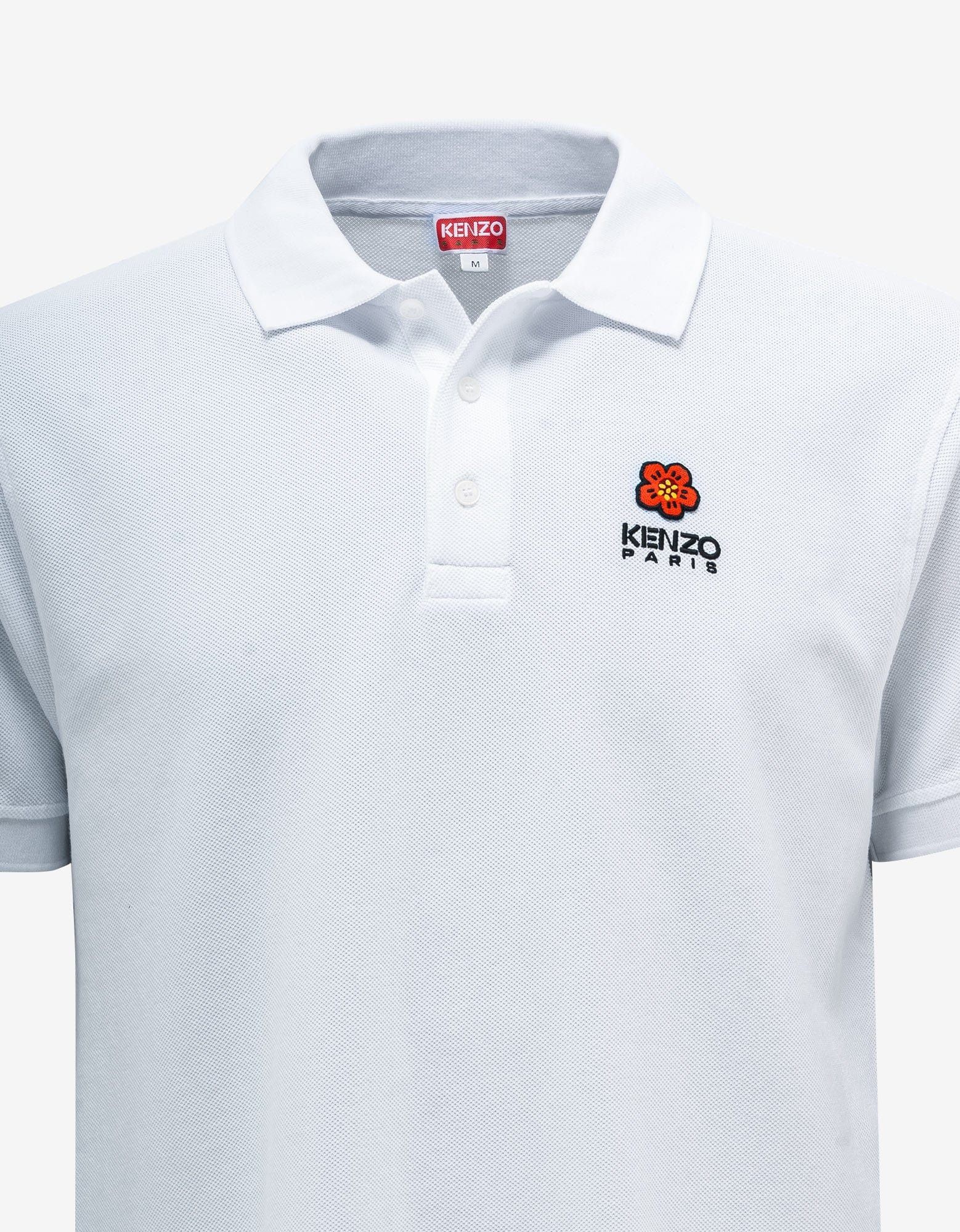 Kenzo White 'Boke Flower' Crest Polo T-Shirt Size US XXL / EU 58 / 5 - 3 Thumbnail