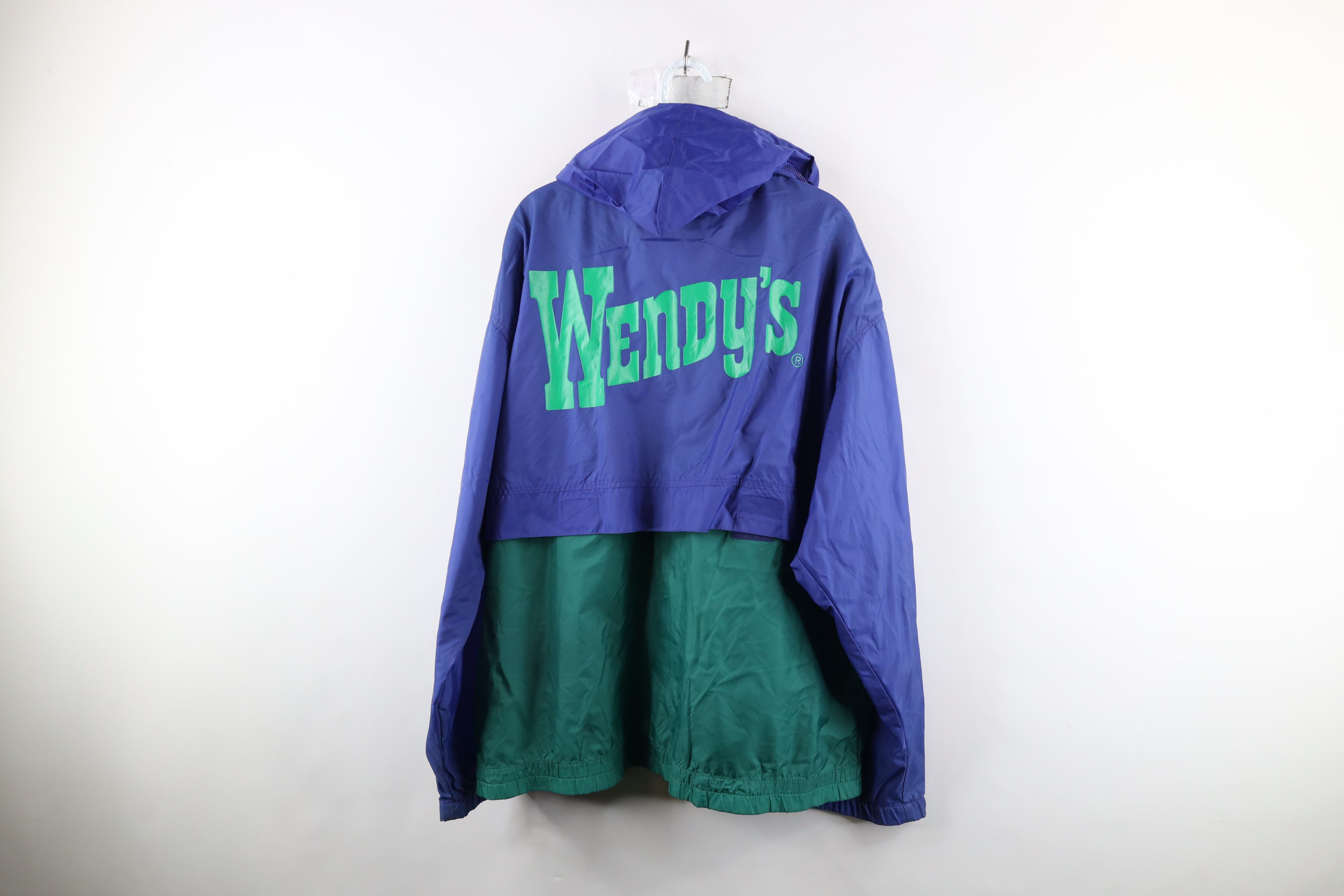 Vintage Vintage 90s Wendys Food Fresh Stuffed Pitas Hooded Jacket Size US XL / EU 56 / 4 - 11 Thumbnail