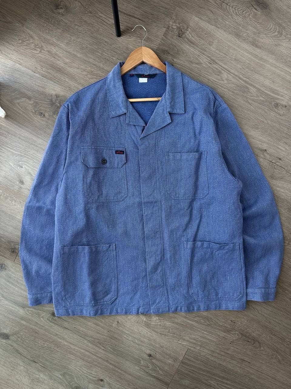Japanese Brand × Vintage Vintage Japanese Blue Workwear 90’s Distressed Spilag Shirt Size US L / EU 52-54 / 3 - 1 Thumbnail