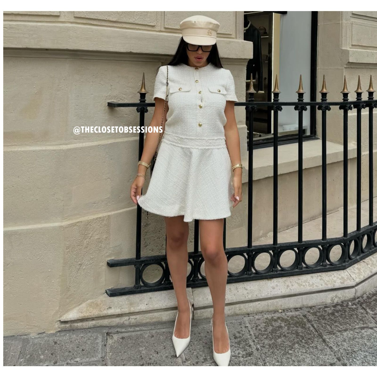 Zara CHANEL VIBES!!! ZARA BLOGGER FAVE!! Textured Short Dress NWT Size L / US 10 / IT 46 - 16 Thumbnail
