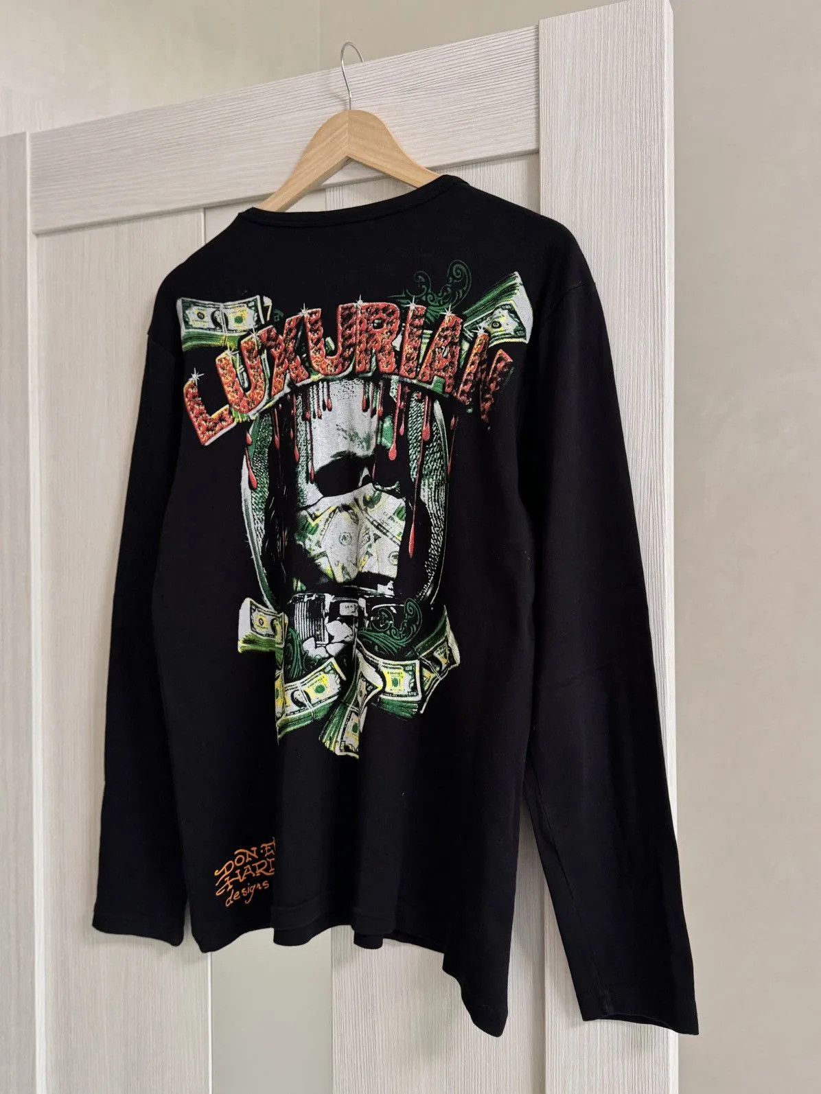 Christian Audigier Ed Hardy Christian Audigier Skull Panthera Black Long Sleeve Size US M / EU 48-50 / 2 - 14 Thumbnail