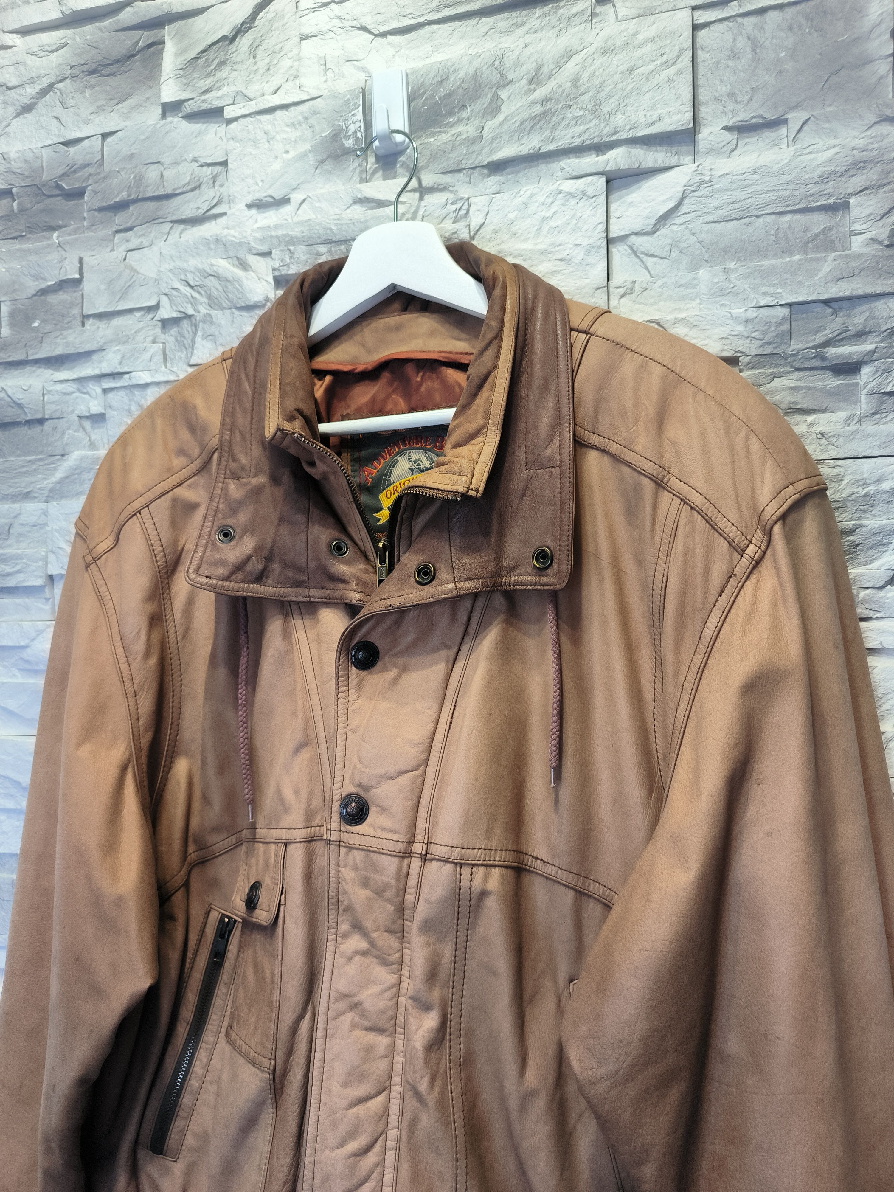 Adventure Bound × Vintage Vintage Adventure Bound Leather Jacket Brown Size US L / EU 52-54 / 3 - 2 Thumbnail