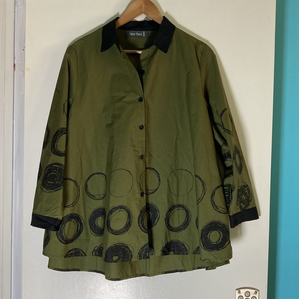 Rundholz Simply Vanite Couture Womens OS A-Line Oversized Button Up S Size ONE SIZE - 1 Thumbnail