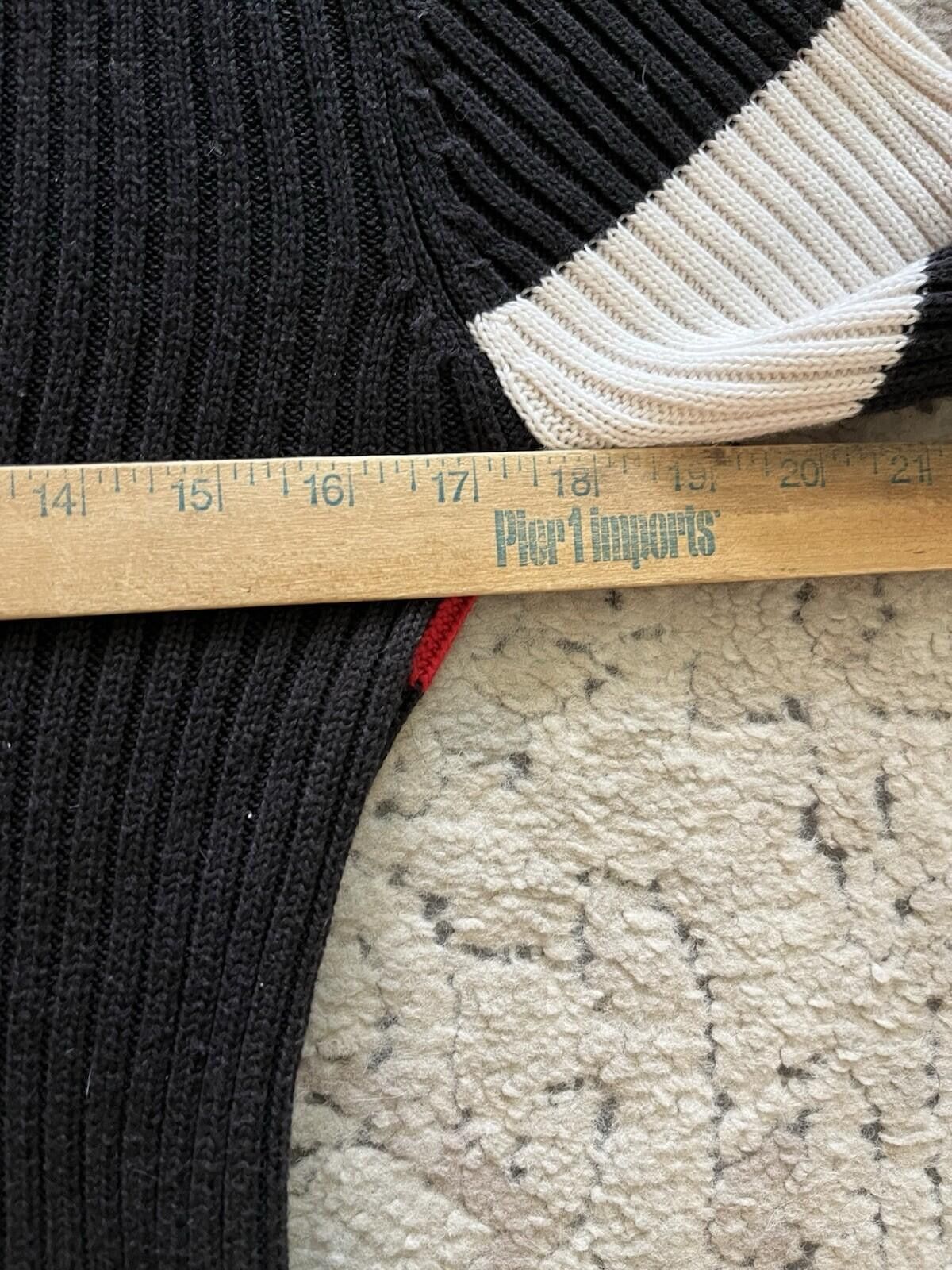 Other Vintage Evolution Ribbed Knit Striped Sweater Black L⁠ Size L / US 10 / IT 46 - 5 Thumbnail