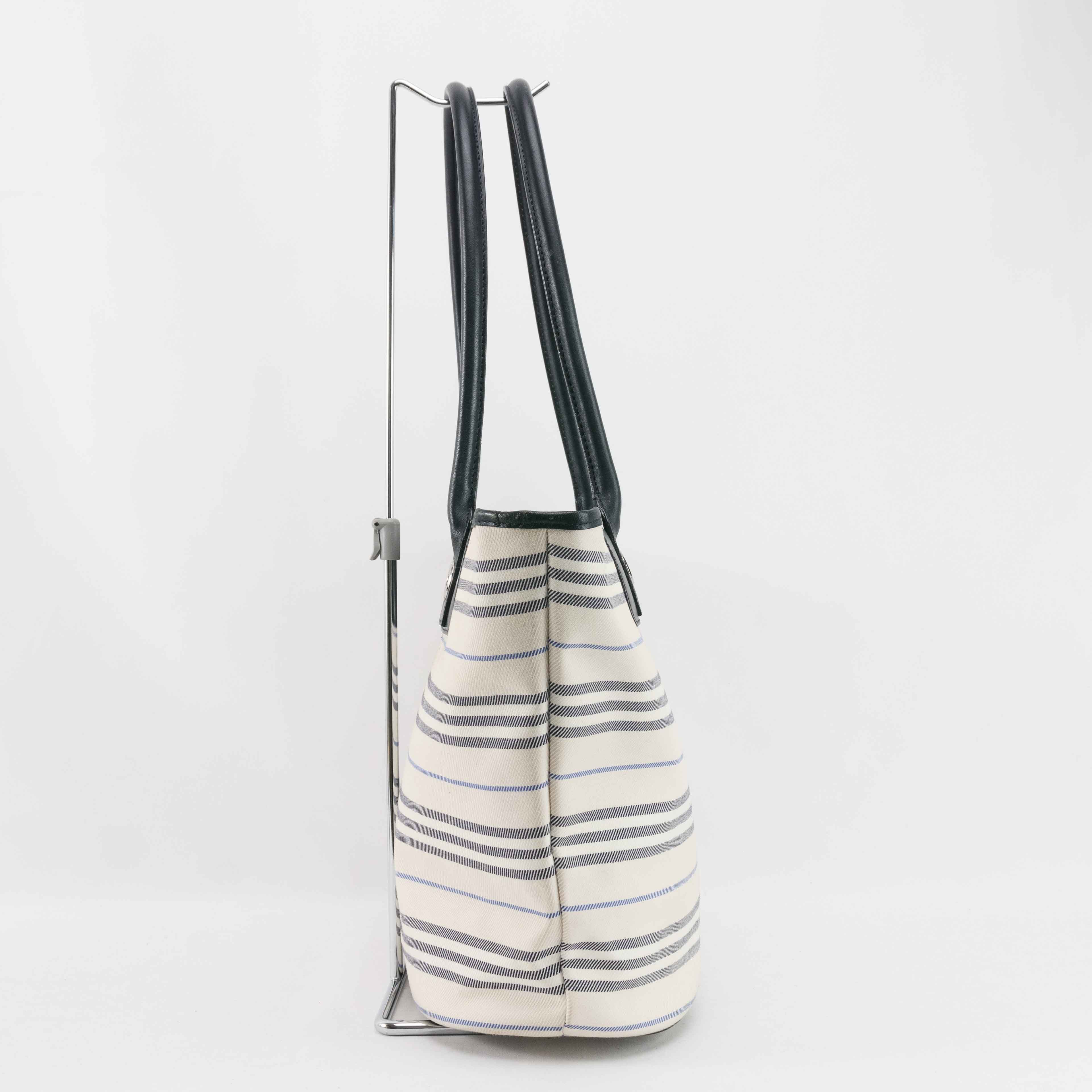 Burberry Burberry Striped Canvas Leather Tote Bag Size ONE SIZE - 5 Thumbnail