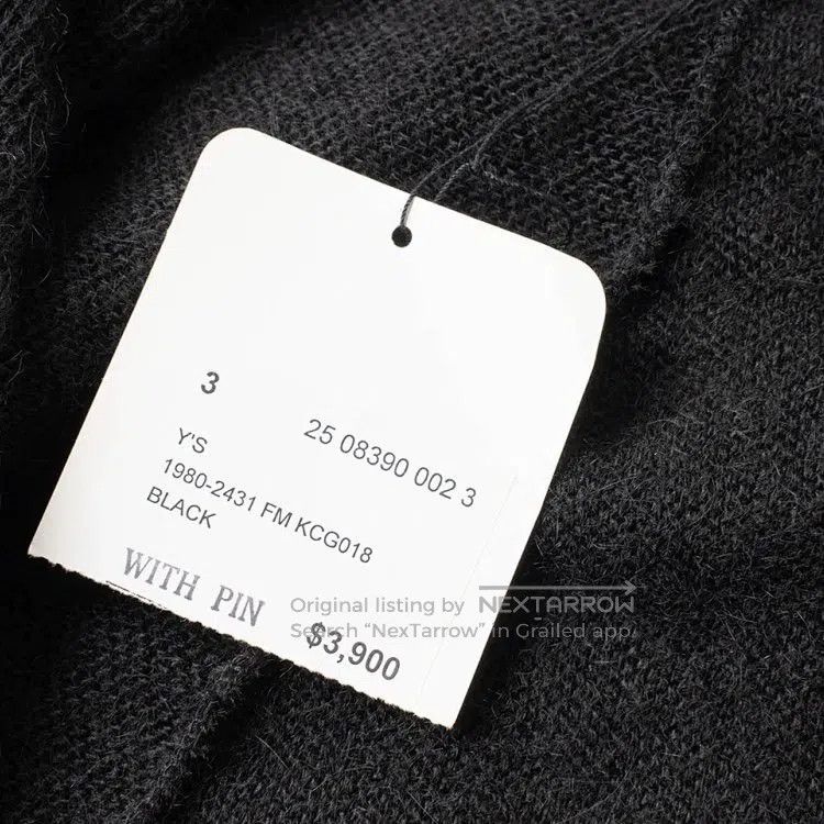 Yohji Yamamoto YOHJI YAMAMOTO Alpaca Wool Knit Open Cardigan with Sculptu Size L / US 10 / IT 46 - 5 Thumbnail
