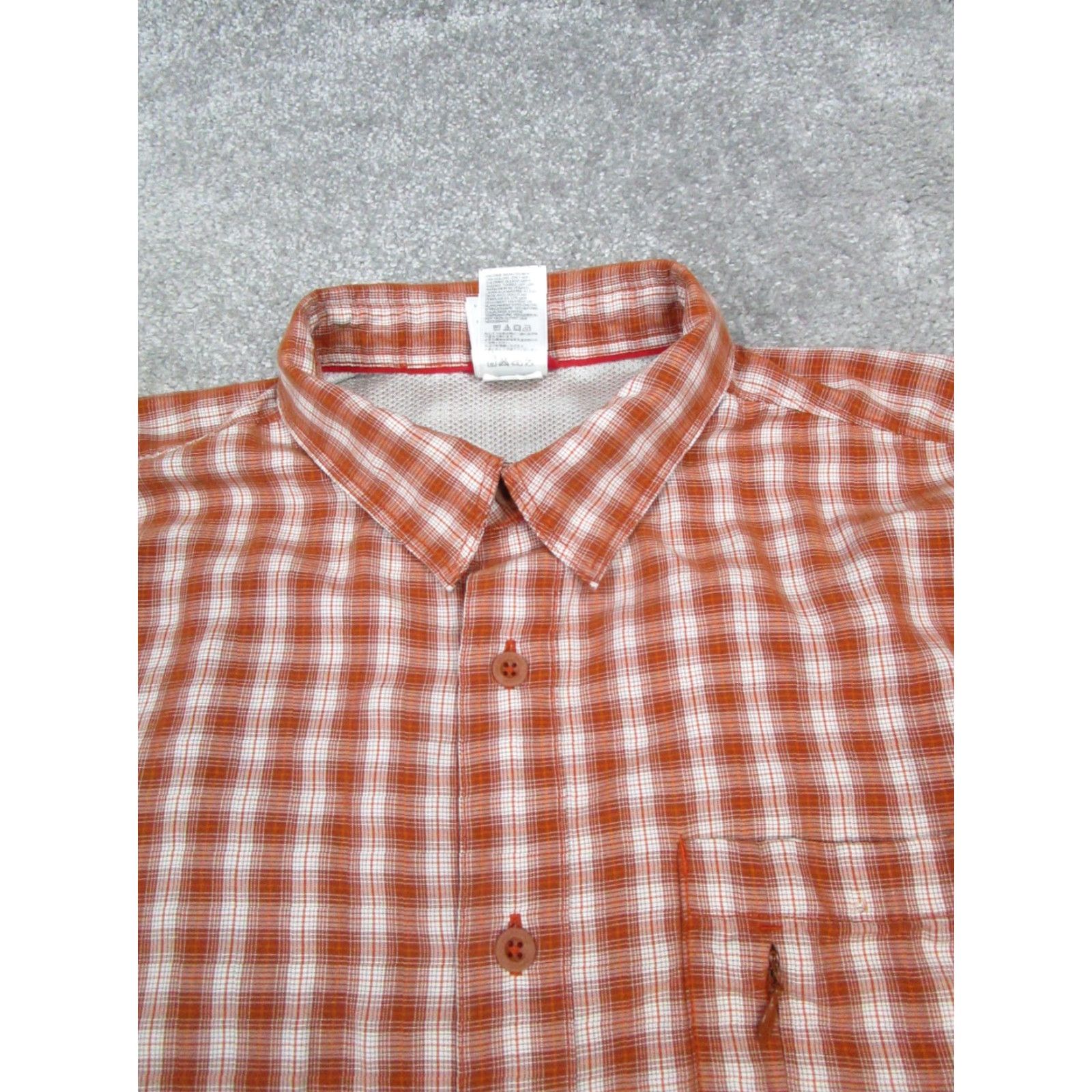 The North Face The North Face Shirt Mens L Orange White Button Up Plaid Casual Short Sleeve Collared Pocketed Regular Fit Vintage: No Size US L / EU 52-54 / 3 - 2 Thumbnail
