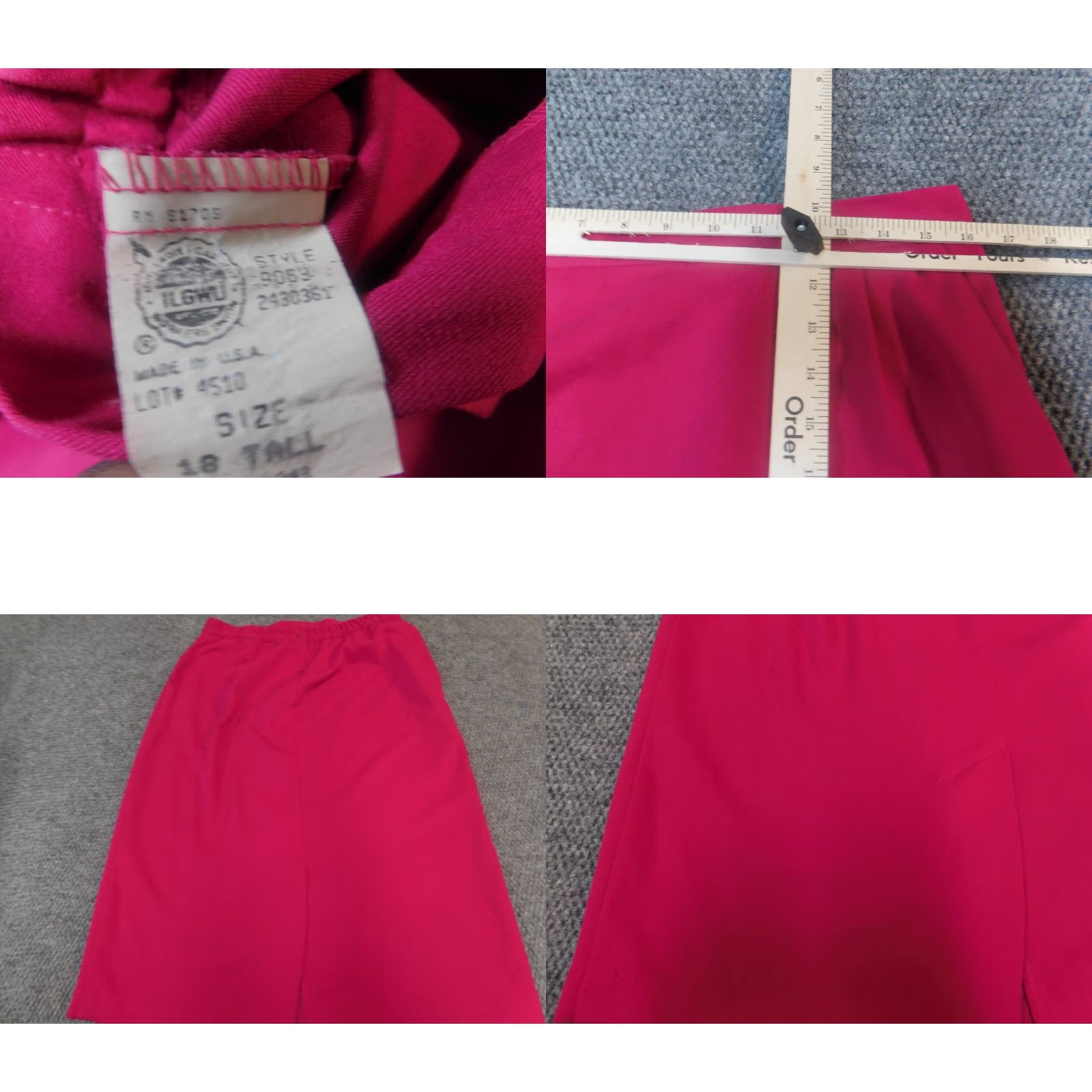 Worthington Worthington Womens Skirt 18 Tall Pink midi Zip A-Line Knee Length Casual Vintage No Size 40" / US 18 - 8 Thumbnail