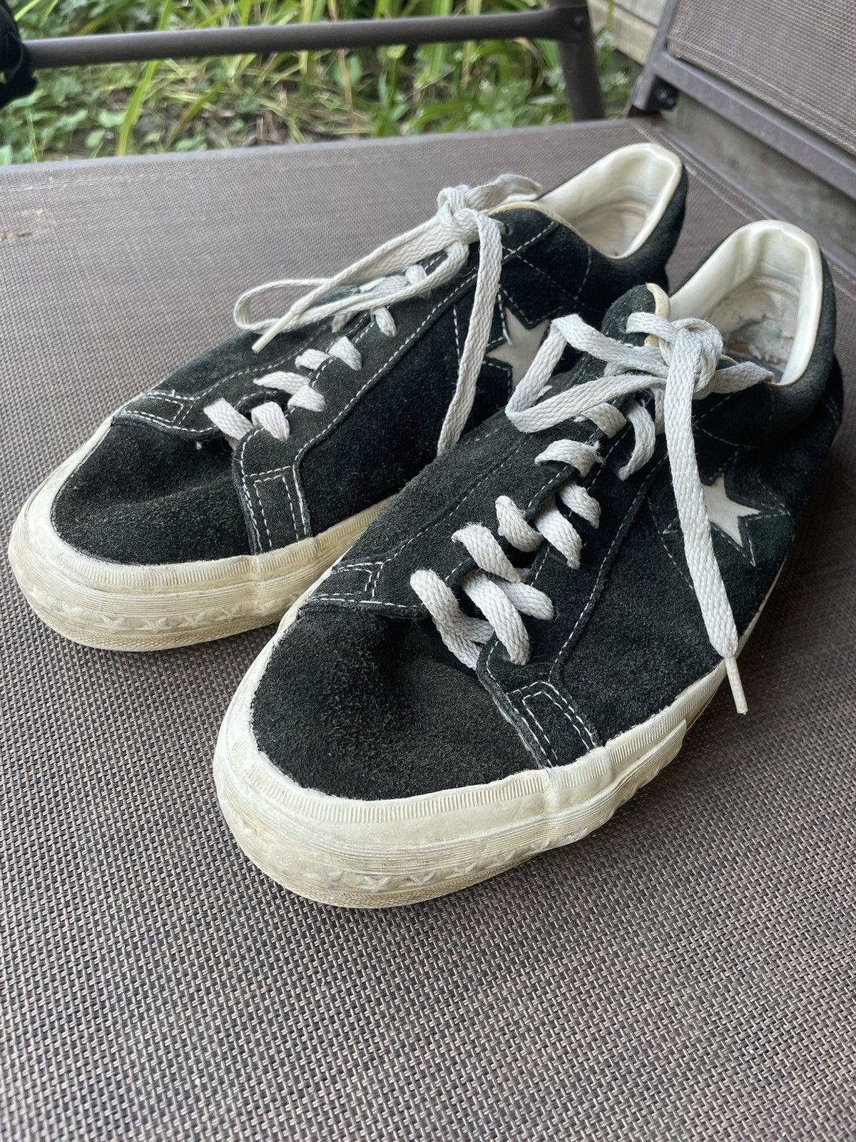 Converse RARE Vintage 80s/90s Converse One Star Black Suede Nirvana 9 Size US 9 / EU 42 - 13 Thumbnail