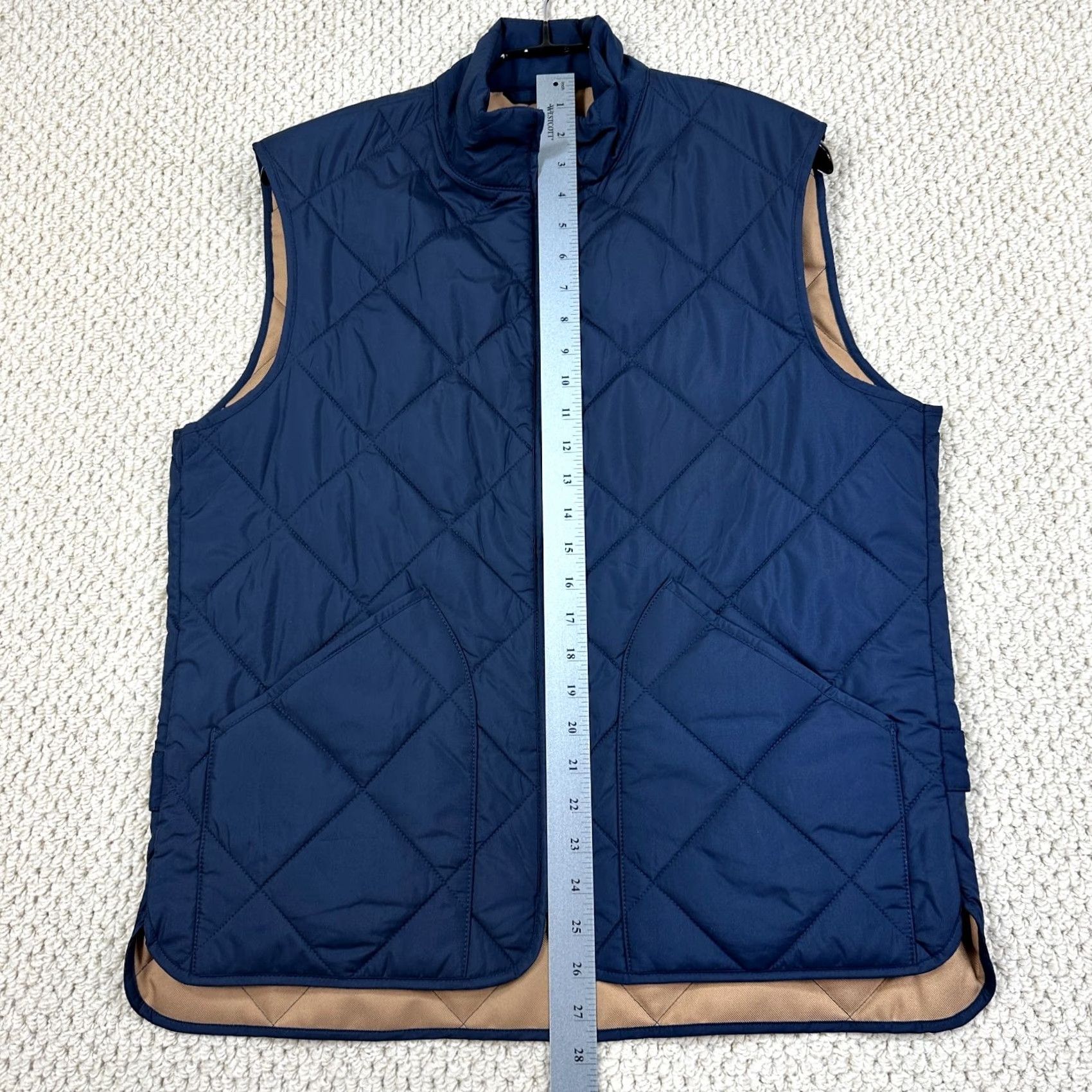 J.Crew J.CREW Authentic Outerwear Vest Mens M Navy Quilted Full Zip Outdoor Hike Layer Size US M / EU 48-50 / 2 - 6 Thumbnail