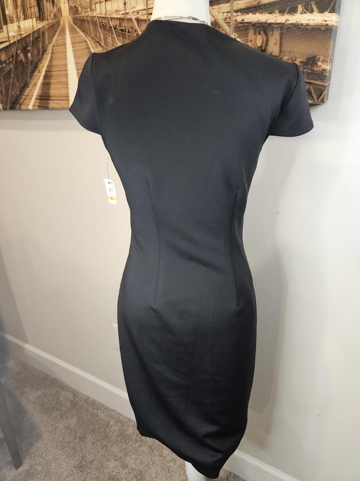 Designer Nwt Thalia Sodi Black Zipper Detail Dress #H33 Size M / US 6-8 / IT 42-44 - 3 Thumbnail