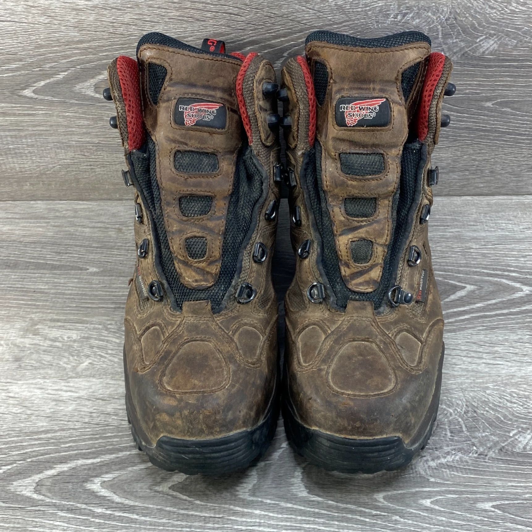 Red Wing R ed Wing Mens 10.5 Brown Leather Boots Waterproof Truhiker Aluminum Toe Vibram Sole - 6674 Work EH Size US 10 / EU 43 - 3 Thumbnail