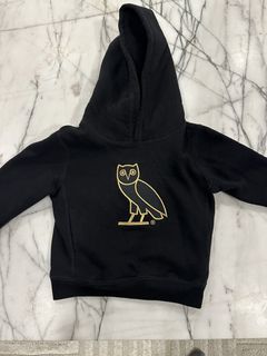 OVO PomPom Script Embroidered October's Very Own Drake Hoodie  Sweatpants Set Red