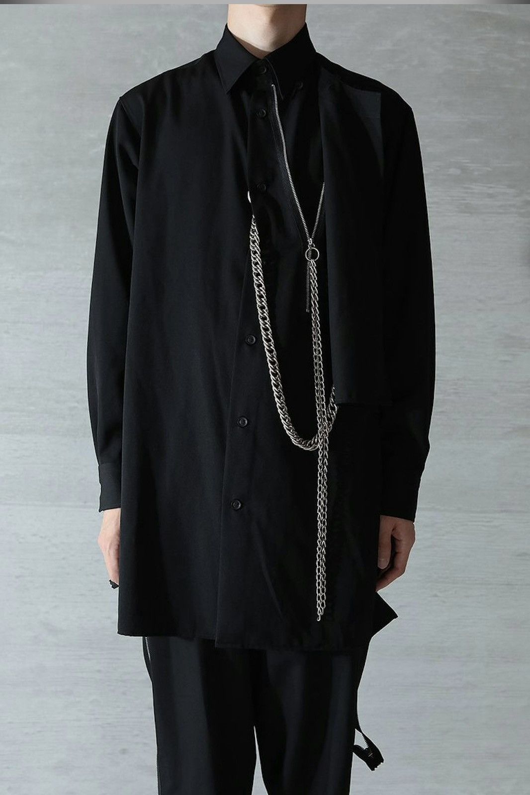 Yohji Yamamoto Yohji Yamamoto Pour Homme Chain Fastener Shirt - HR-B61-100 Size US M / EU 48-50 / 2 - 3 Thumbnail