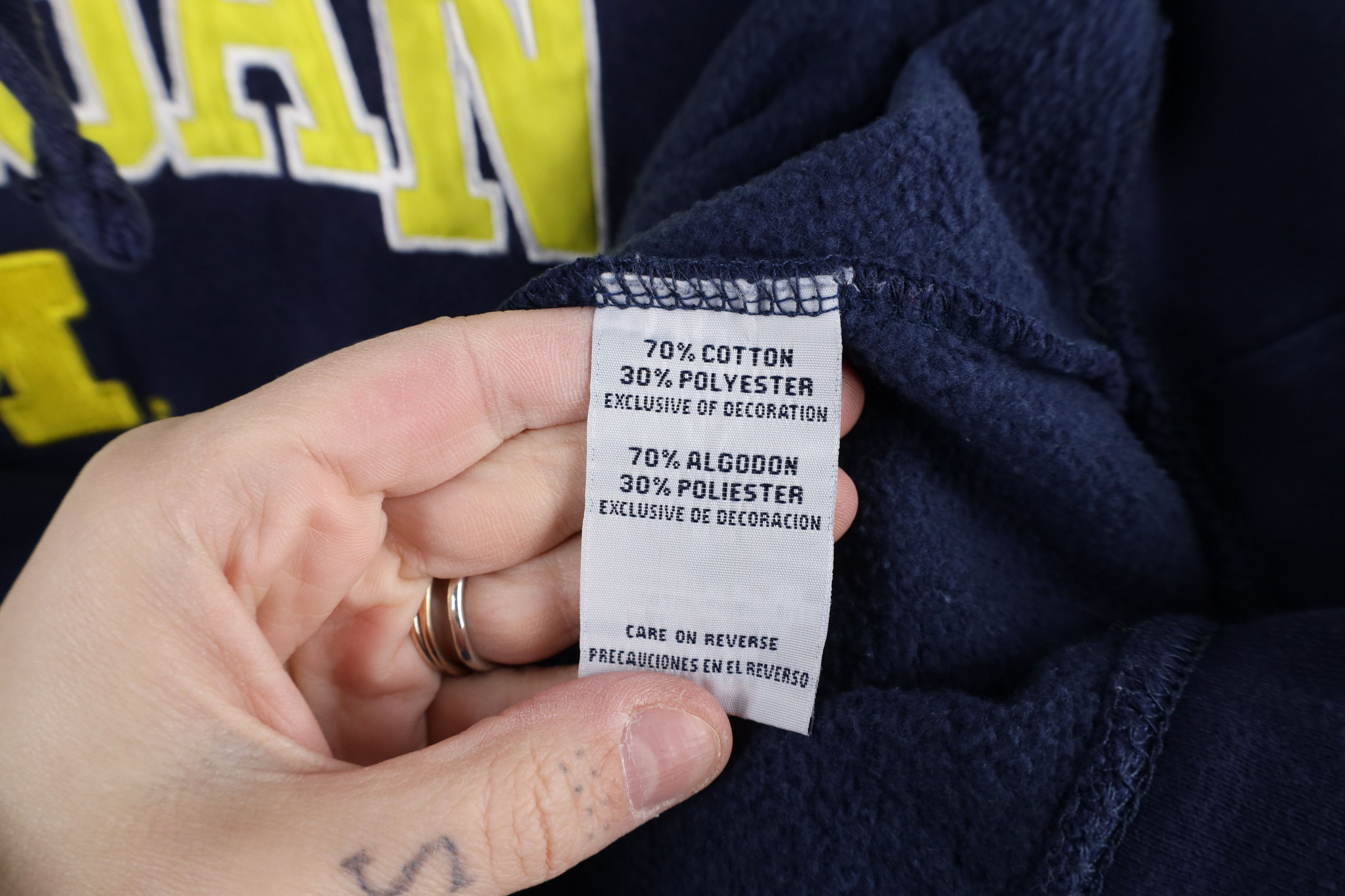 Vintage Vintage Spell Out University of Michigan Hoodie Sweatshirt Size US XL / EU 56 / 4 - 8 Thumbnail