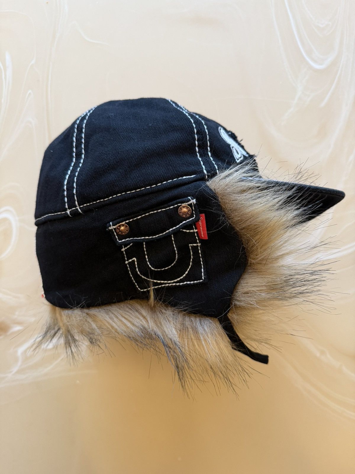Supreme × True Religion ***SUPREME TRUE RELIGION FUR EAR FLAP PANEL HAT Size ONE SIZE - 4 Thumbnail