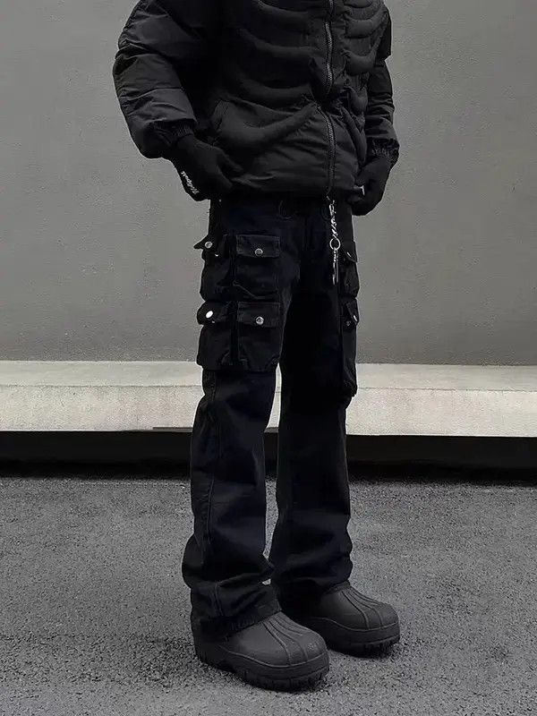 Japanese Brand VIBE Street Retro Heavyweight Multi-Pocket Cargo Jeans Size US 32 / EU 48 - 5 Thumbnail