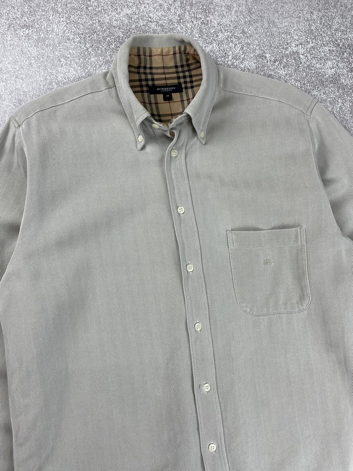 Burberry × Vintage Vintage Burberry London Long Sleeve Shirt Size US M / EU 48-50 / 2 - 1 Thumbnail