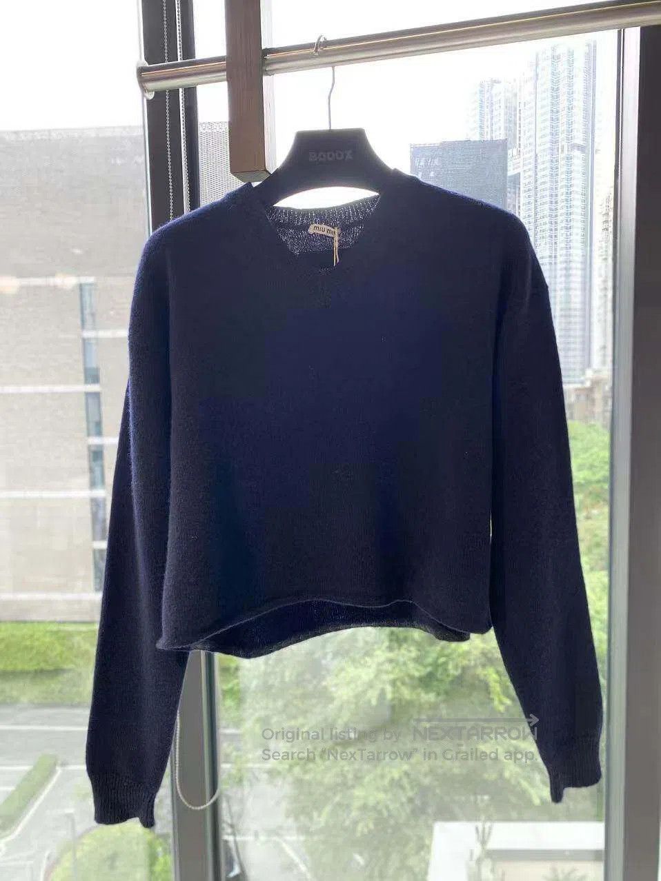 Miu Miu Miu Miu Classic Logo Wool Crew Neck Sweater| Size XS / US 0-2 / IT 36-38 - 2 Thumbnail