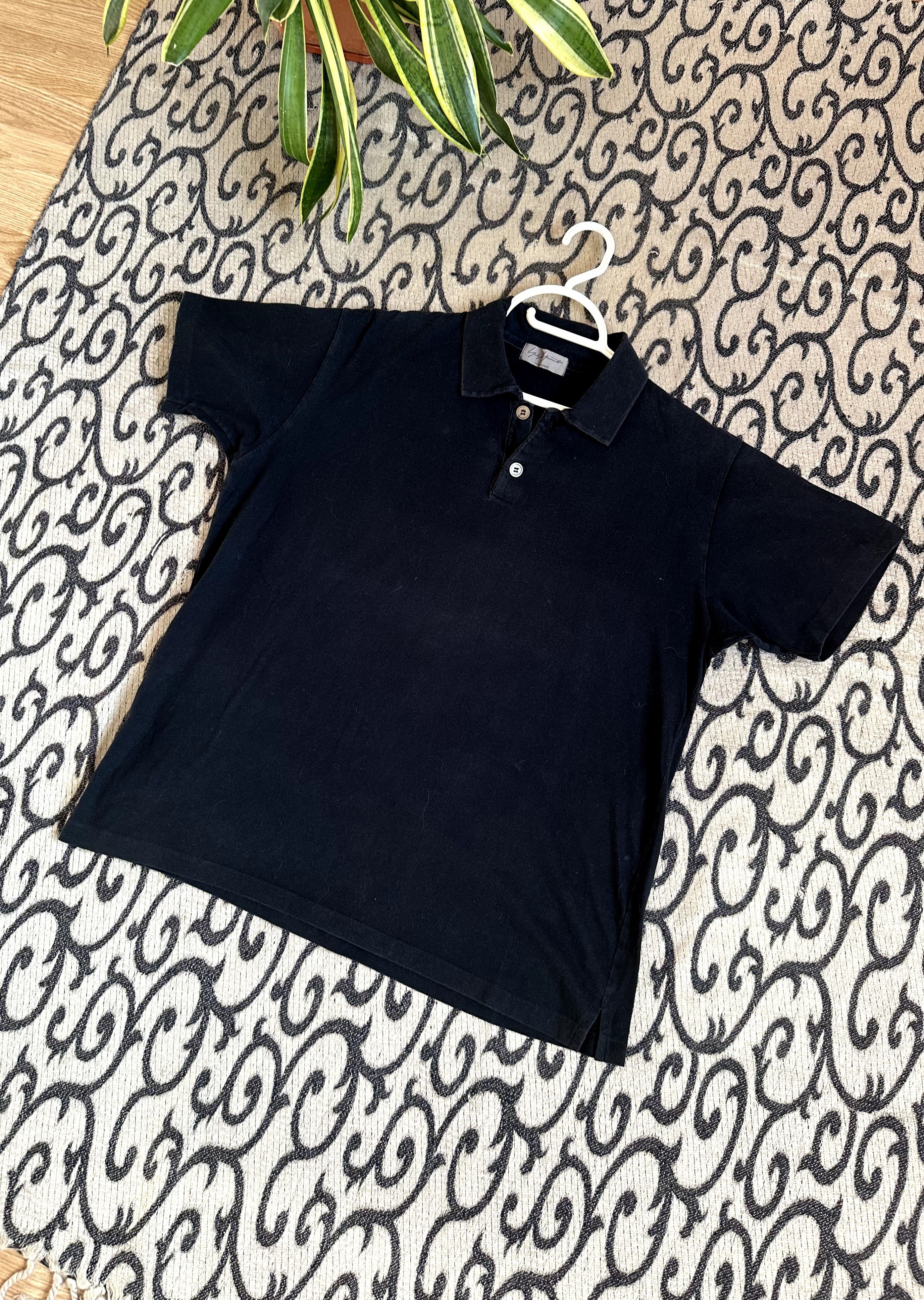 Japanese Brand × Yohji Yamamoto Vintage 90s Yohji Yamamoto Blue Polo Archival Clothing Italy Size US M / EU 48-50 / 2 - 3 Thumbnail