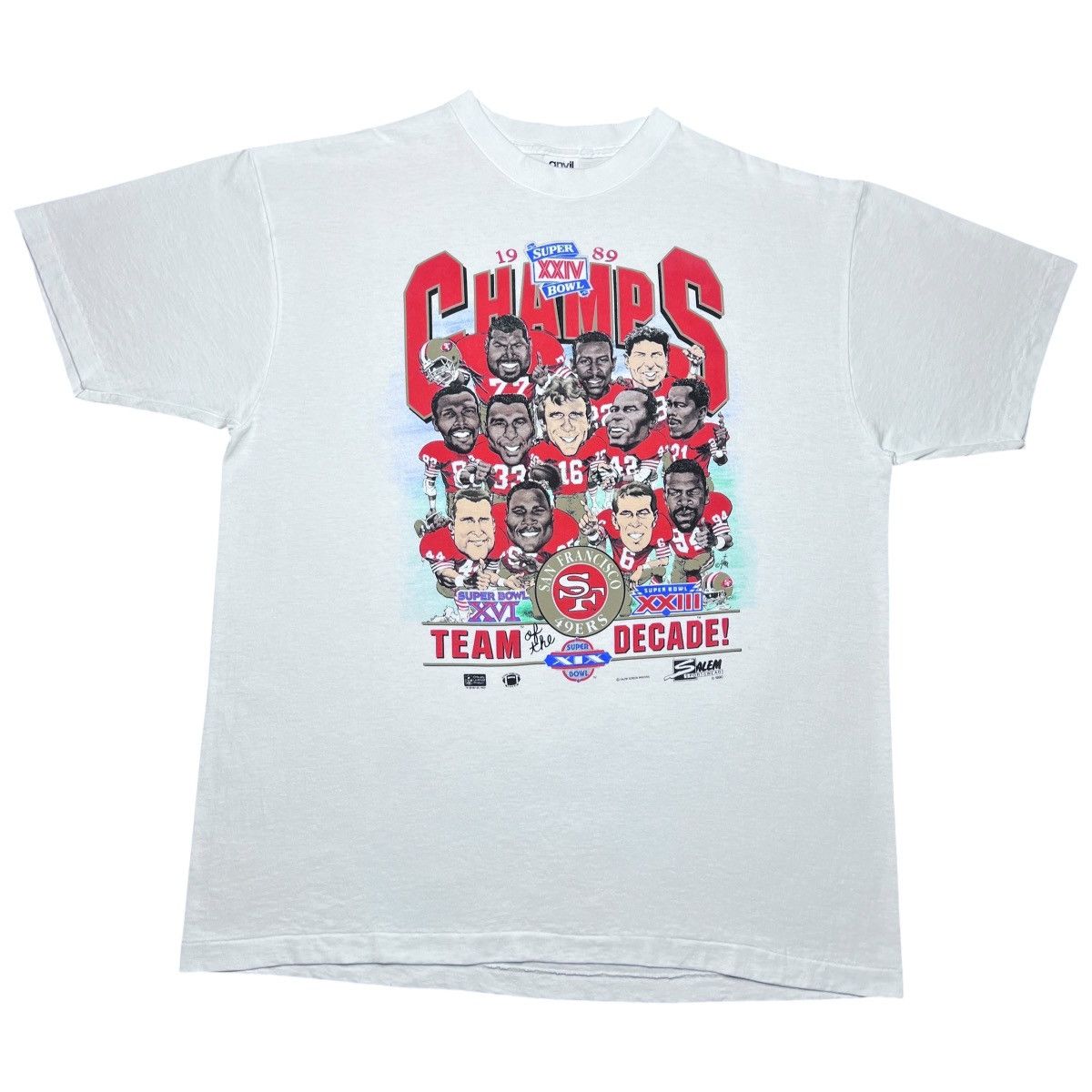 Salem Sportswear 1989 NFL San Francisco 49ers Caricature Salem Sportswear Tee Size US XL / EU 56 / 4 - 1 Thumbnail