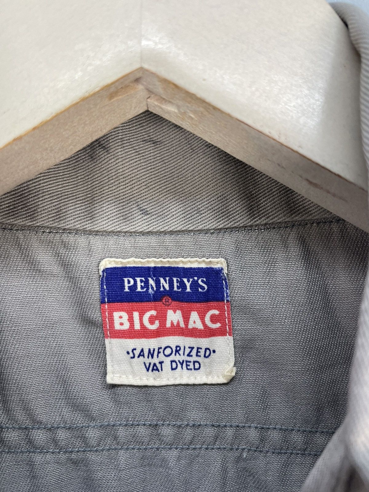 Big Mac Vintage 50s Big Mac worker button up shirt gusset selvage Size US L / EU 52-54 / 3 - 4 Thumbnail