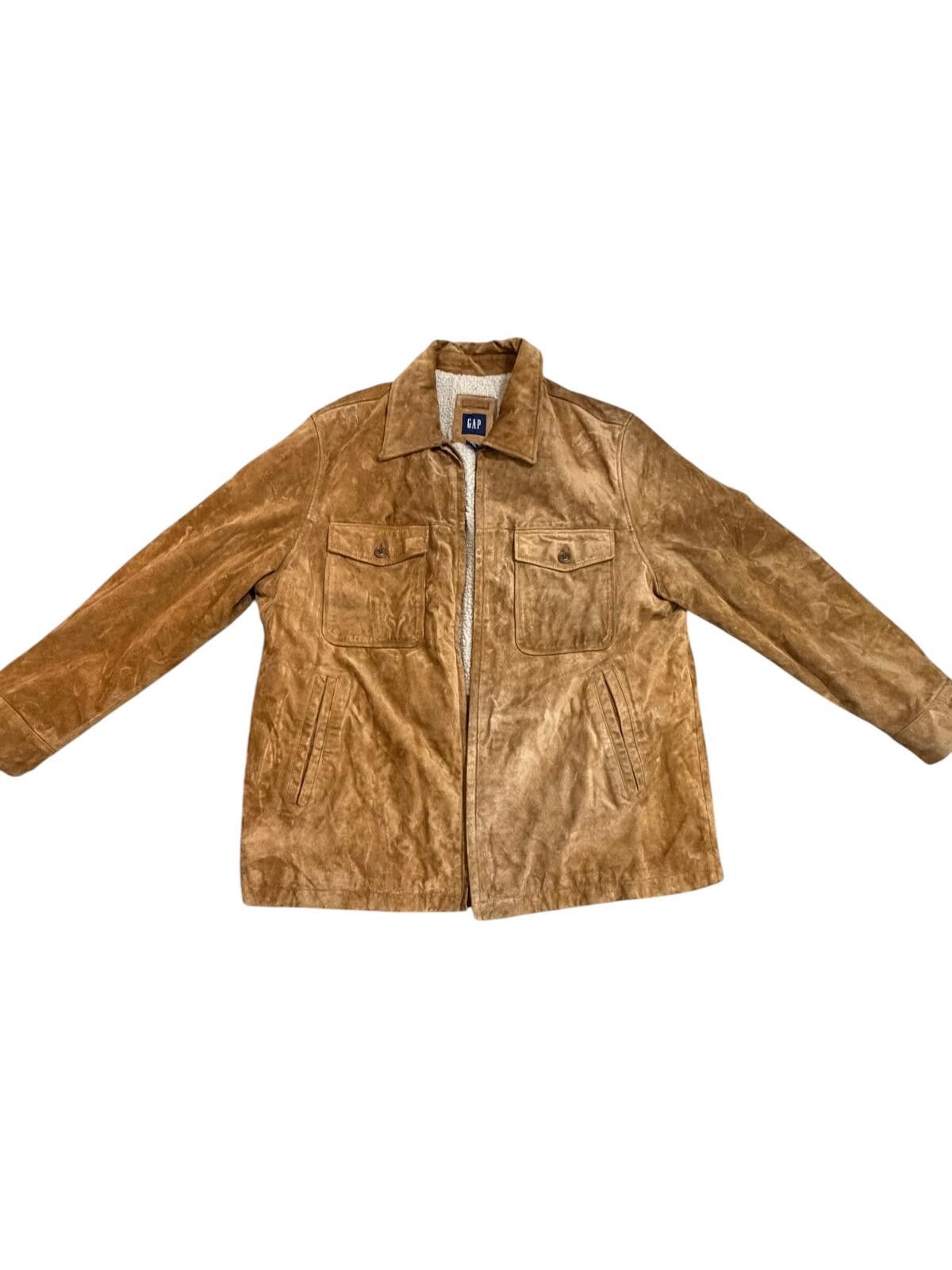 Gap Gap Sherpa Lined Faux Suede Jacket Mens XXL Size US XXL / EU 58 / 5 - 1 Thumbnail