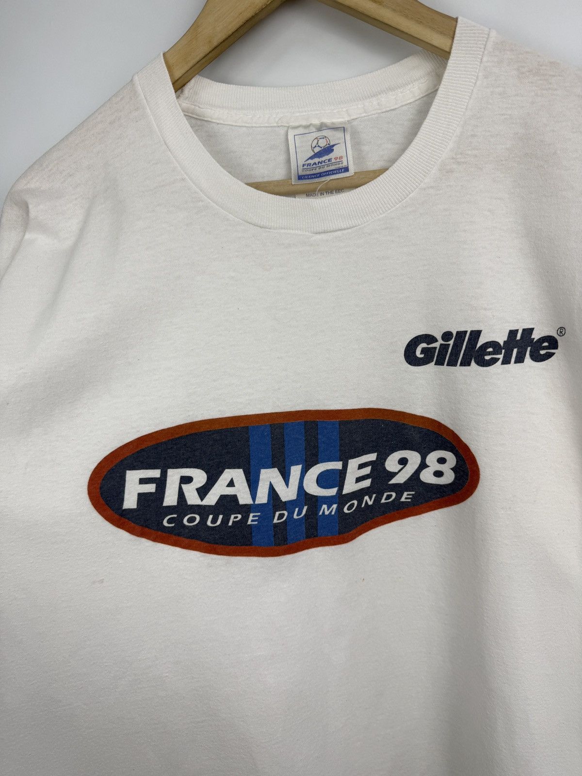 Adidas 🇫🇷 Vintage 1998 France Coupe De Monde Fifa World Cup Gillette Size US L / EU 52-54 / 3 - 4 Thumbnail