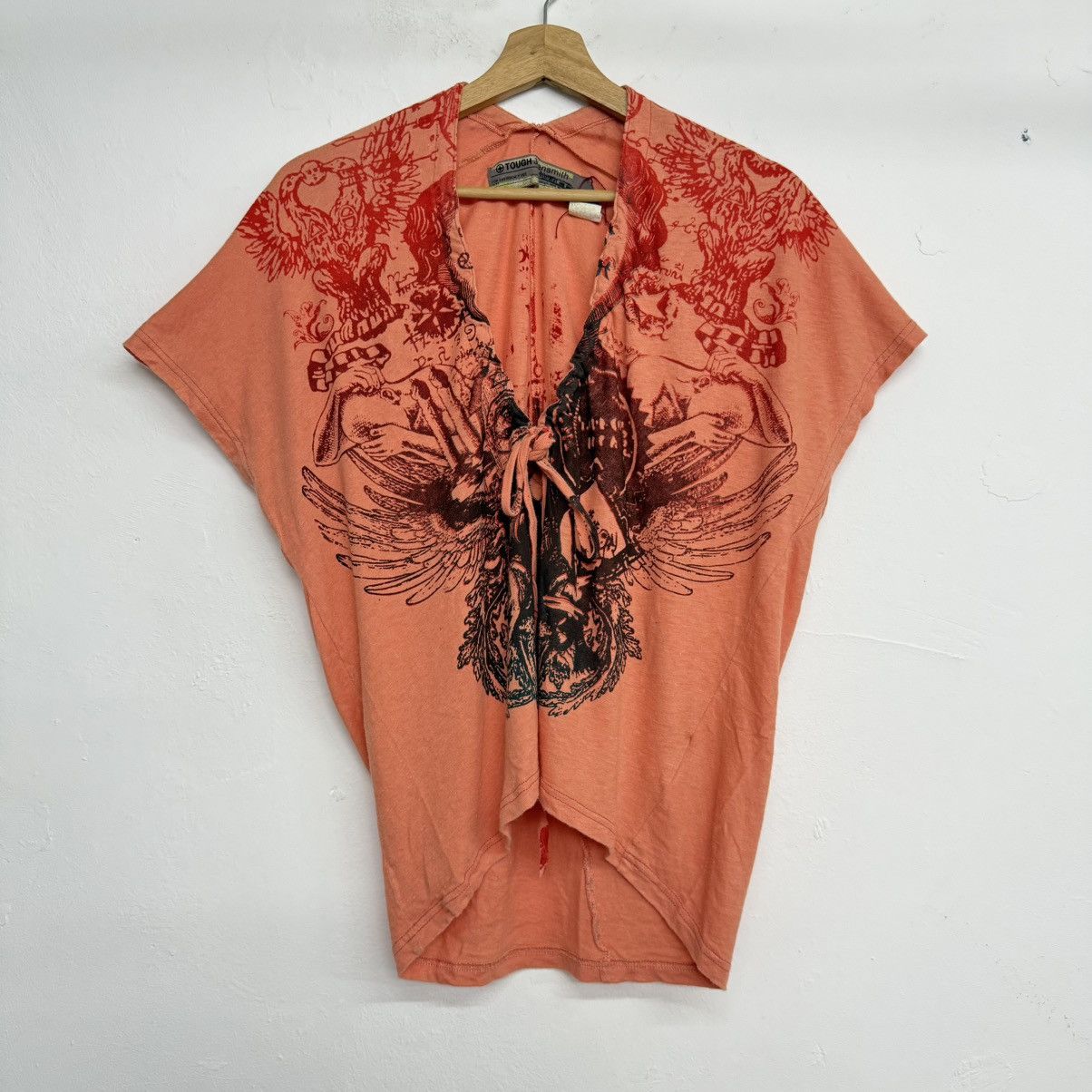 GOA Tough Jeansmith Lace Front Cinched Goth Punk Riot Tee LGB Size M / US 6-8 / IT 42-44 - 2 Thumbnail