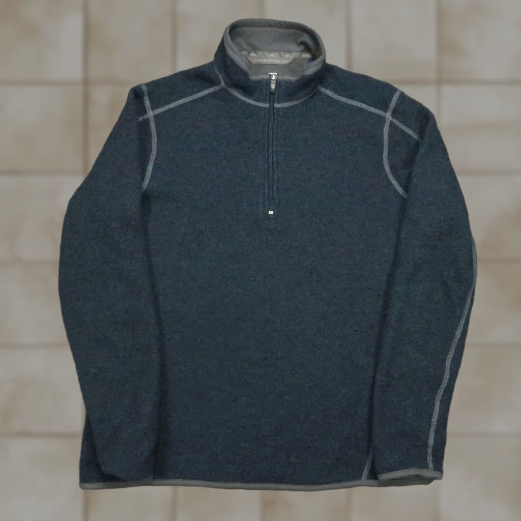 Vintage Kuhl Pullover Mens Small Blue 1/4 Zip Chianti Fleece Wool Blend Hiking Jumper Size US S / EU 44-46 / 1 - 1 Thumbnail