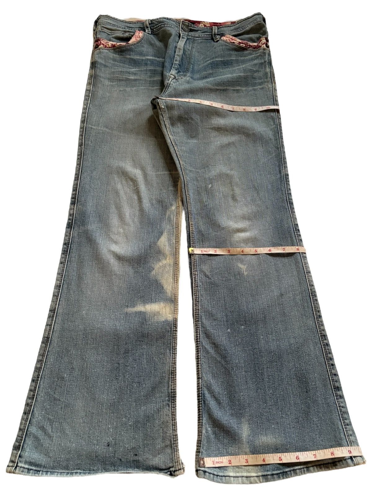 Hysteric Glamour × Japanese Brand Vintage Japanese Brand Harajuku Style Distress Flare Jean Size 32" / US 10 / IT 46 - 14 Thumbnail