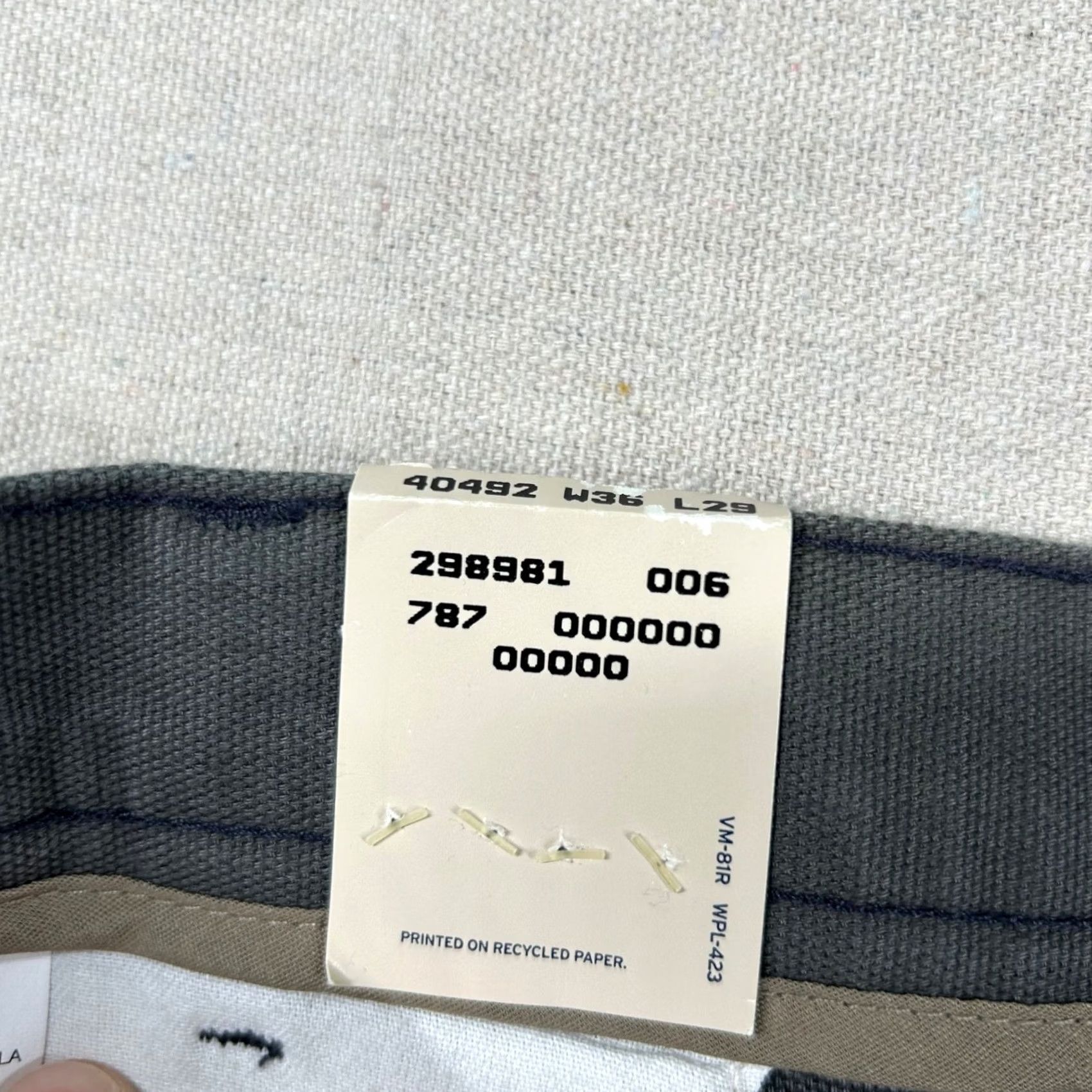 Dockers VINTAGE Dockers Pants Mens 36x29 Pleated High Rise 90s Khakis Classic Fit Gray Cotton Canvas Size US 36 / EU 52 - 6 Thumbnail