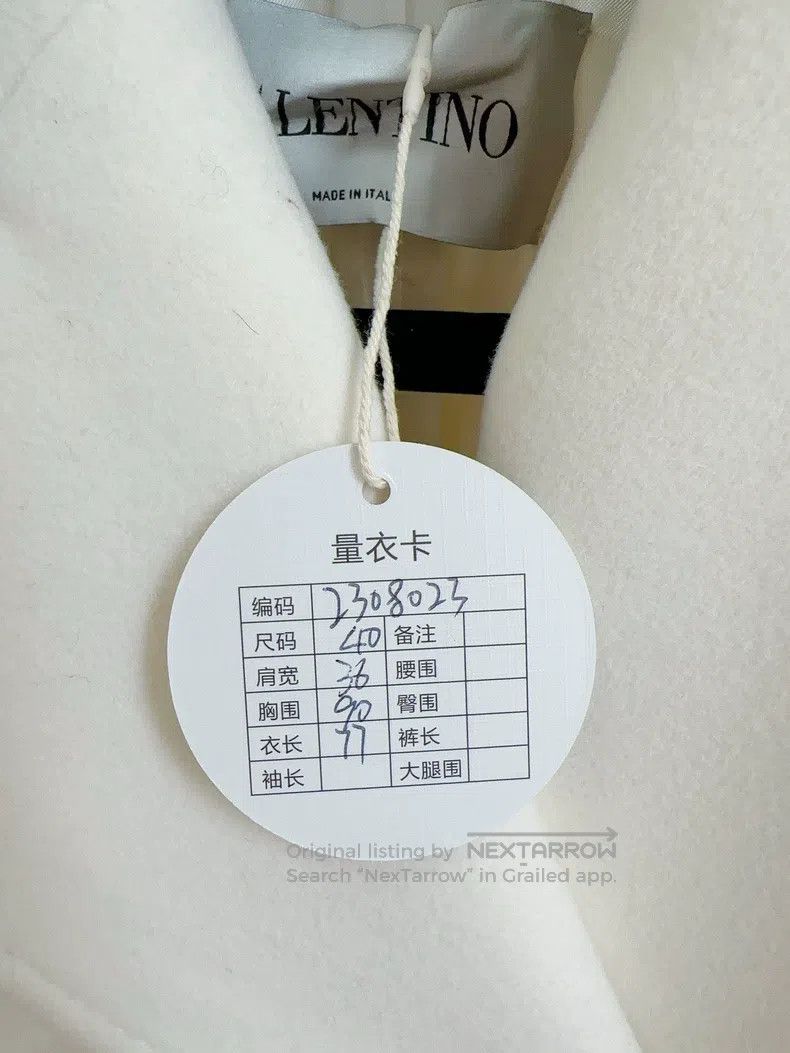 Valentino Valentino White wool coat Size L / US 10 / IT 46 - 6 Thumbnail