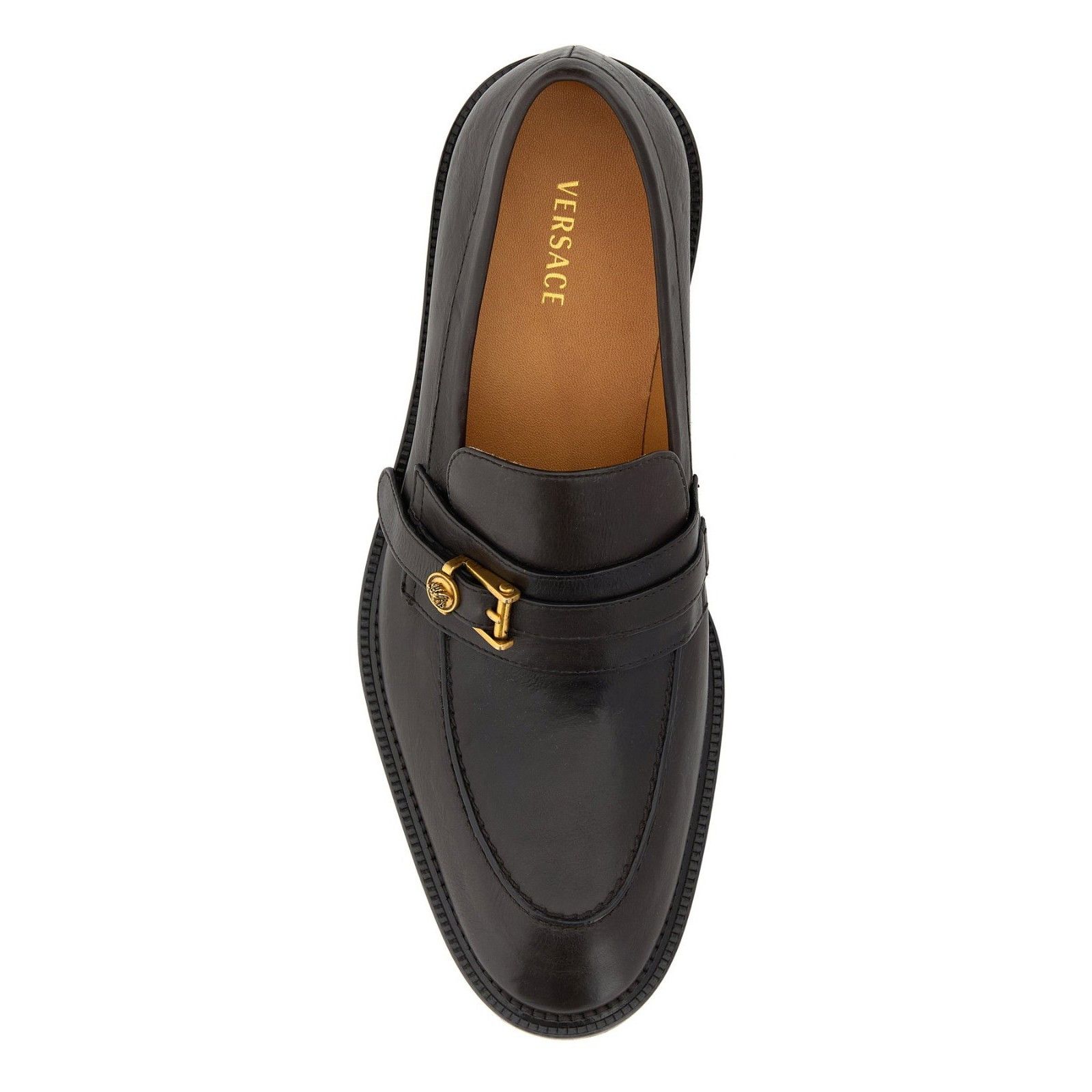 Versace VERSACE Brown Leather Loafers New & Authentic (Men's size:9; Size US 9 / EU 42 - 2 Thumbnail