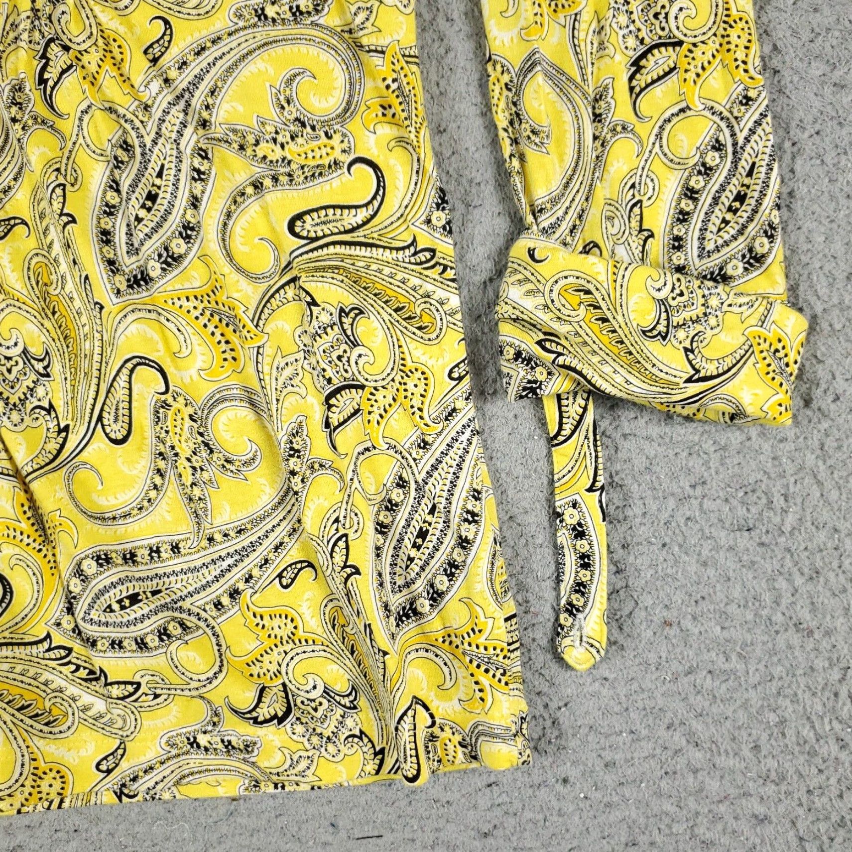 Ralph Lauren Lauren Ralph Lauren Blouse Womens Size Small Yellow Paisley Long Sleeve Button Up Classic Preppy Size S / US 4 / IT 40 - 4 Thumbnail
