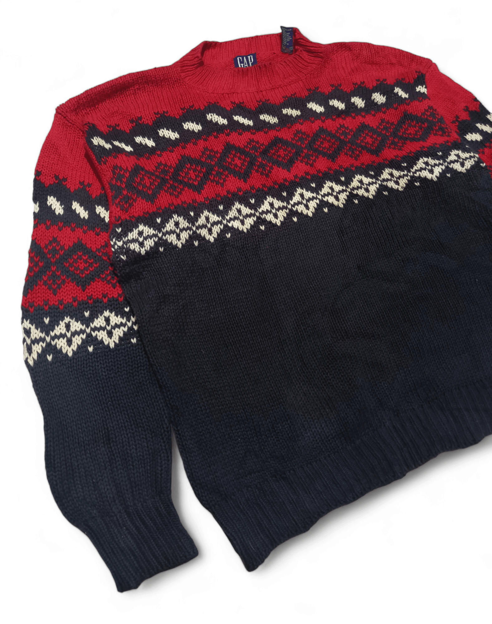 Gap Vintage 80s GAP Abstract Motifs Knit Thick Warm Sweater Size US M / EU 48-50 / 2 - 3 Thumbnail