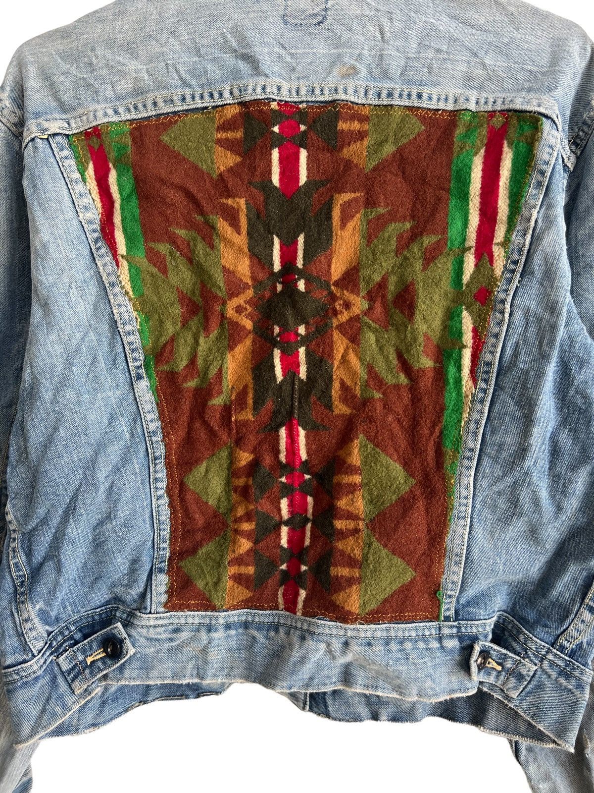 Lee TRUE GEM 1960s Lee Rider Navajo Hippies Trucker Denim Jacket Size US M / EU 48-50 / 2 - 7 Thumbnail