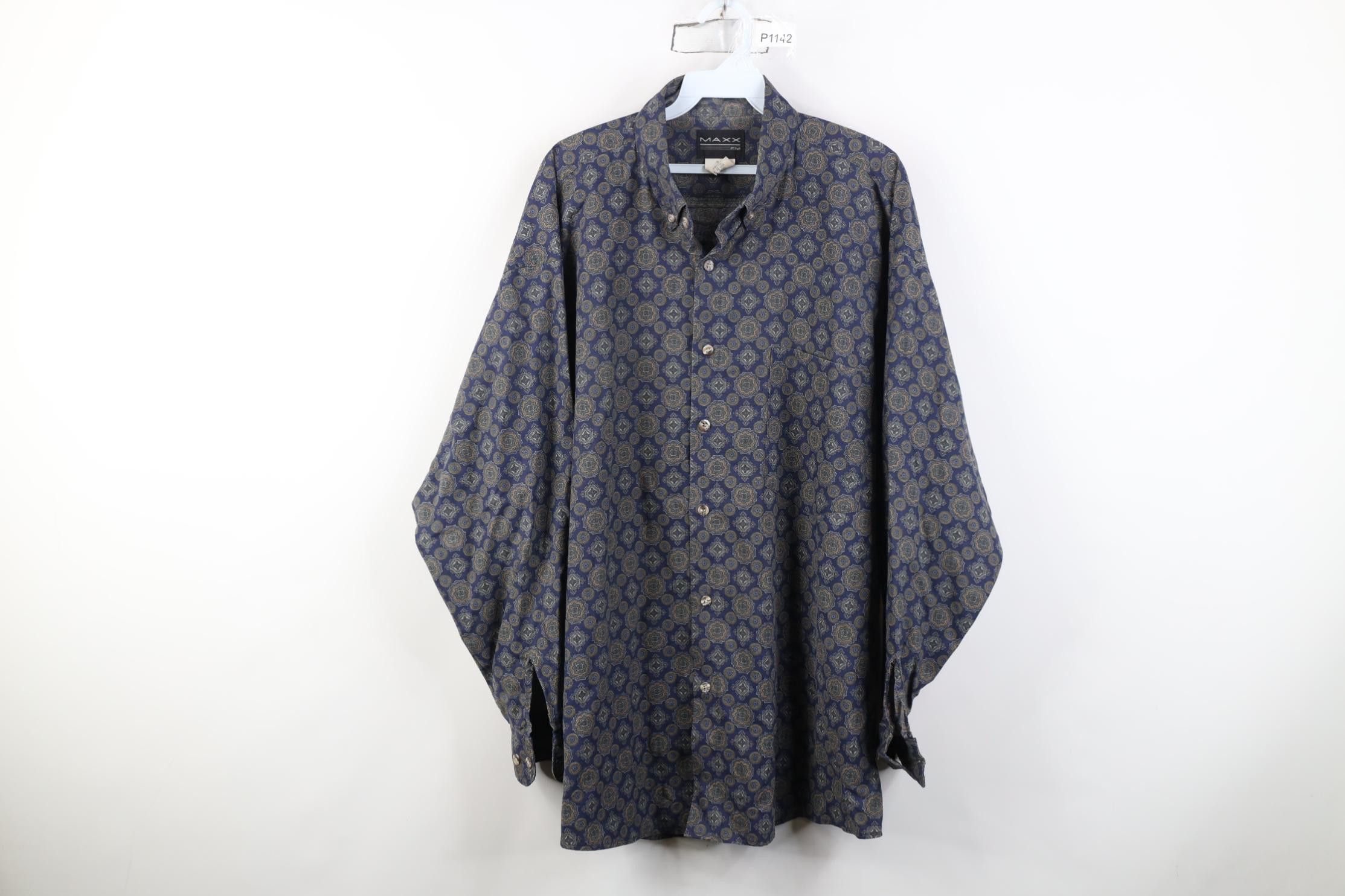 Vintage Vintage 90s Streetwear Collared Button Down Shirt USA Size US L / EU 52-54 / 3 - 1 Thumbnail